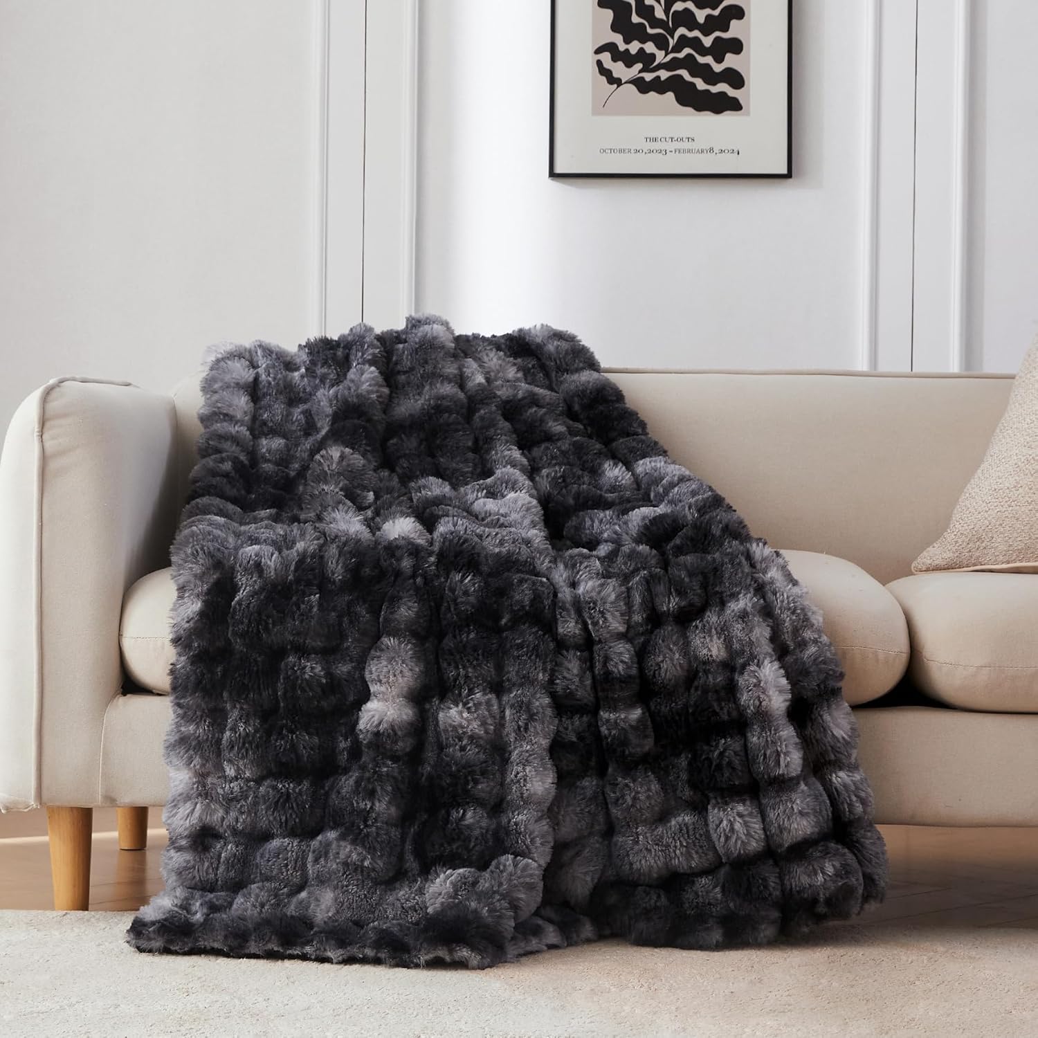 Fur Throw Blanket for Couch