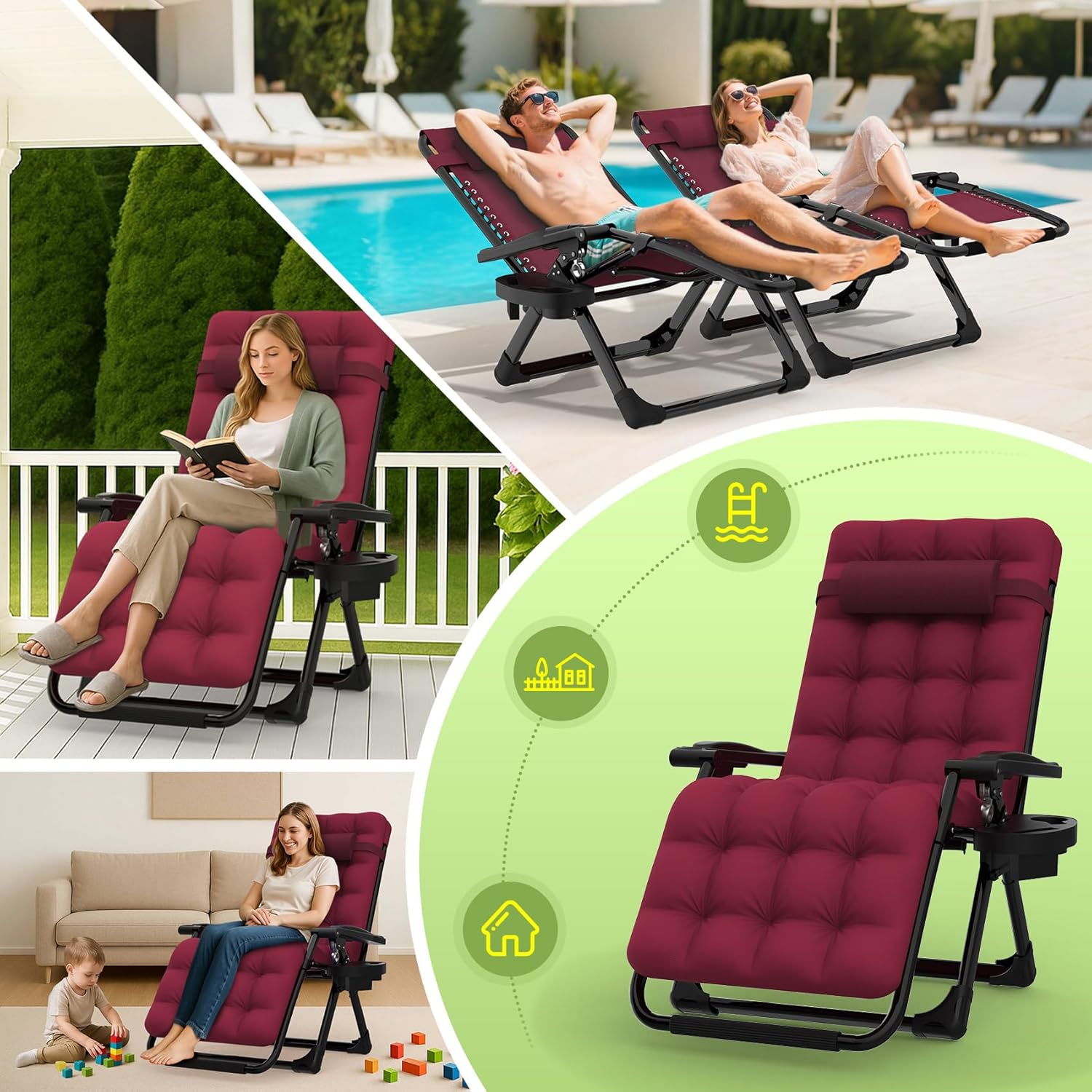 Reclining Camping Lounge Chair