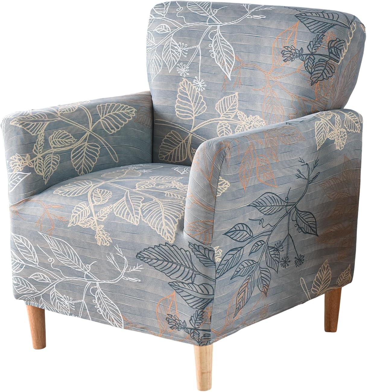 Printed Banquet Armchair Slipcovers Soft Chair Covers Armchair 1-Piece Stretch Chair Covers for Living Room Nonslip Outdoor Armchair Slipcover Kids Pets Friendly Furniture Protector,01