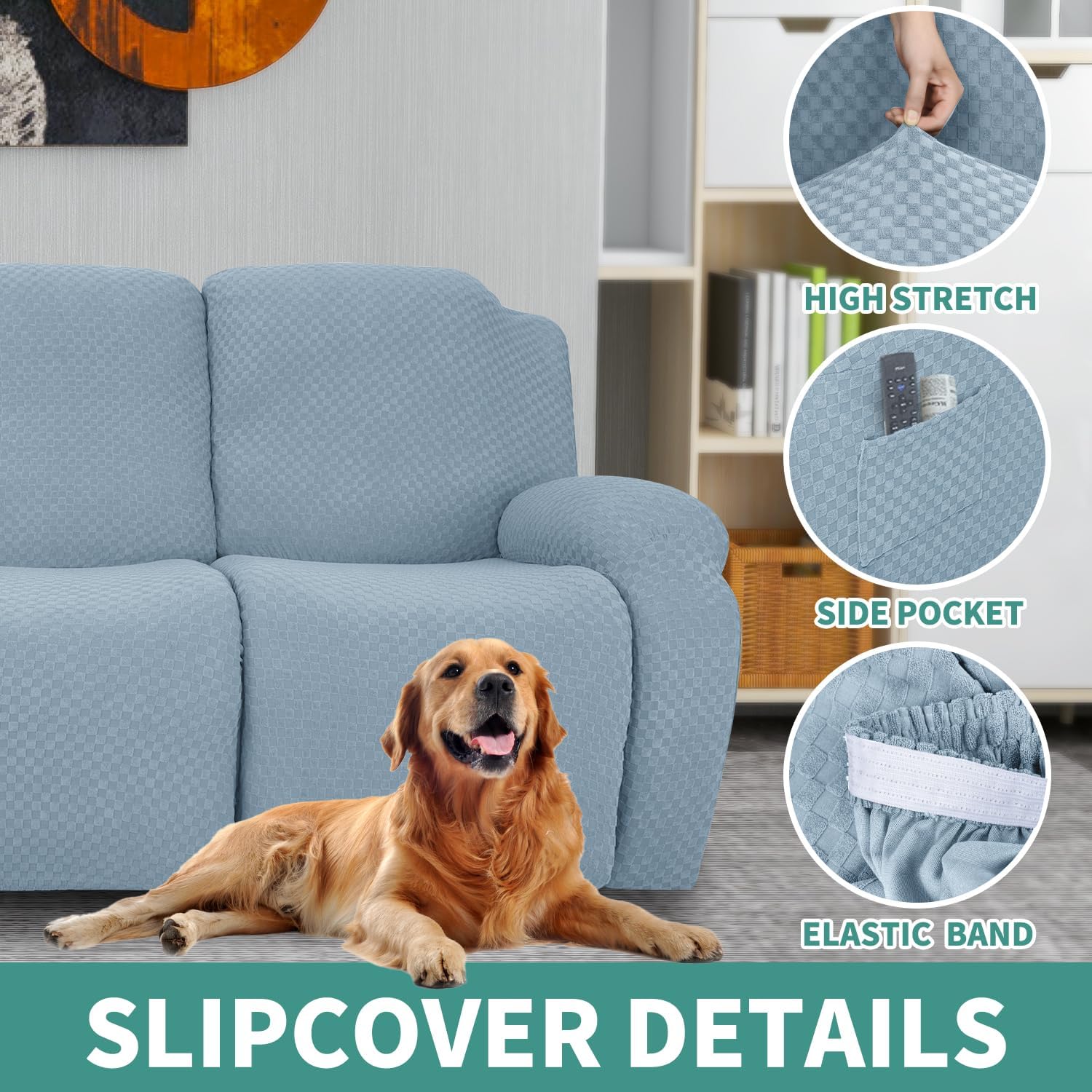 Stretch Loveseat Recliner Slipcover