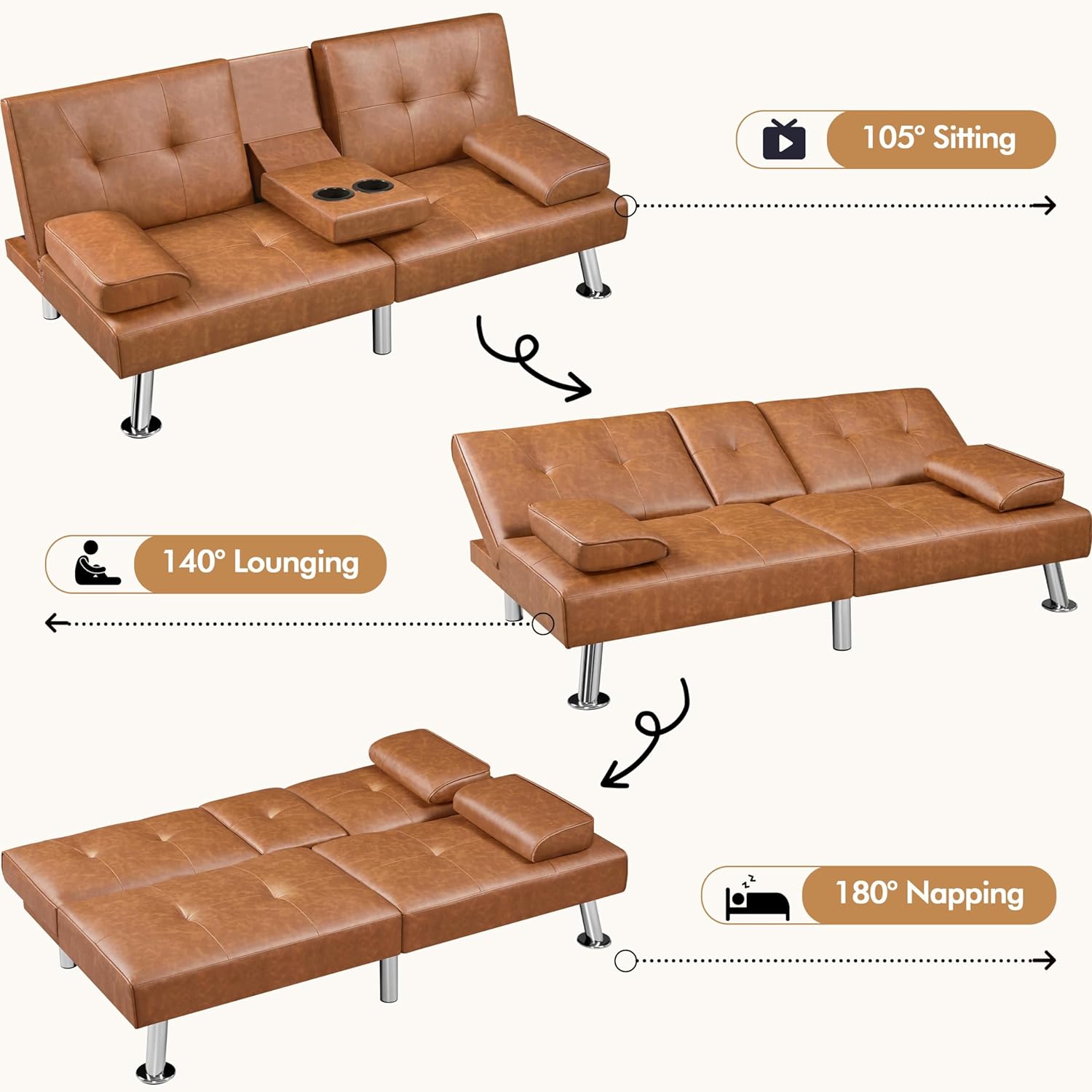 Convertible Sofa Bed Adjustable