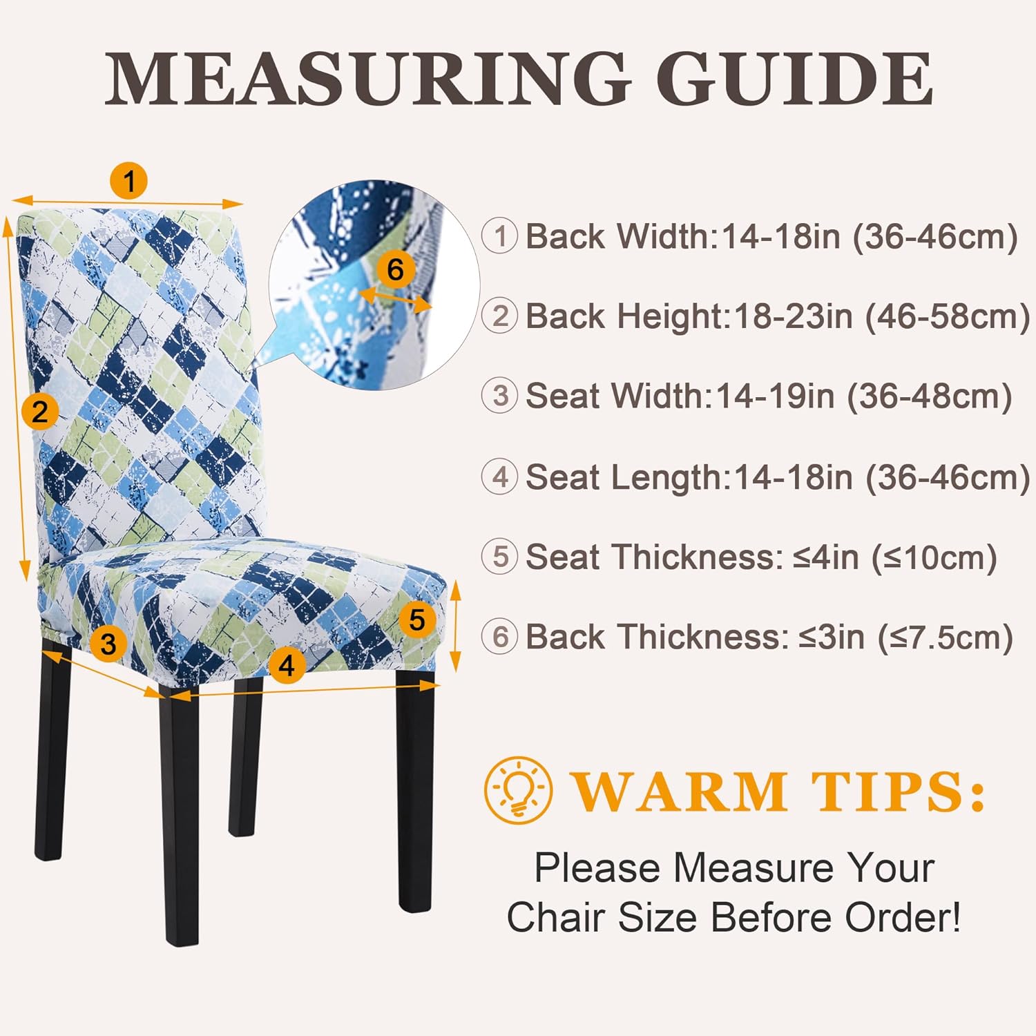 Sufdari Dining Chair Covers,Kitchen Cover,Parsons Slipcover,Spandex Protectors for Room Stretch Chairs Cover Set of 4 -Gray