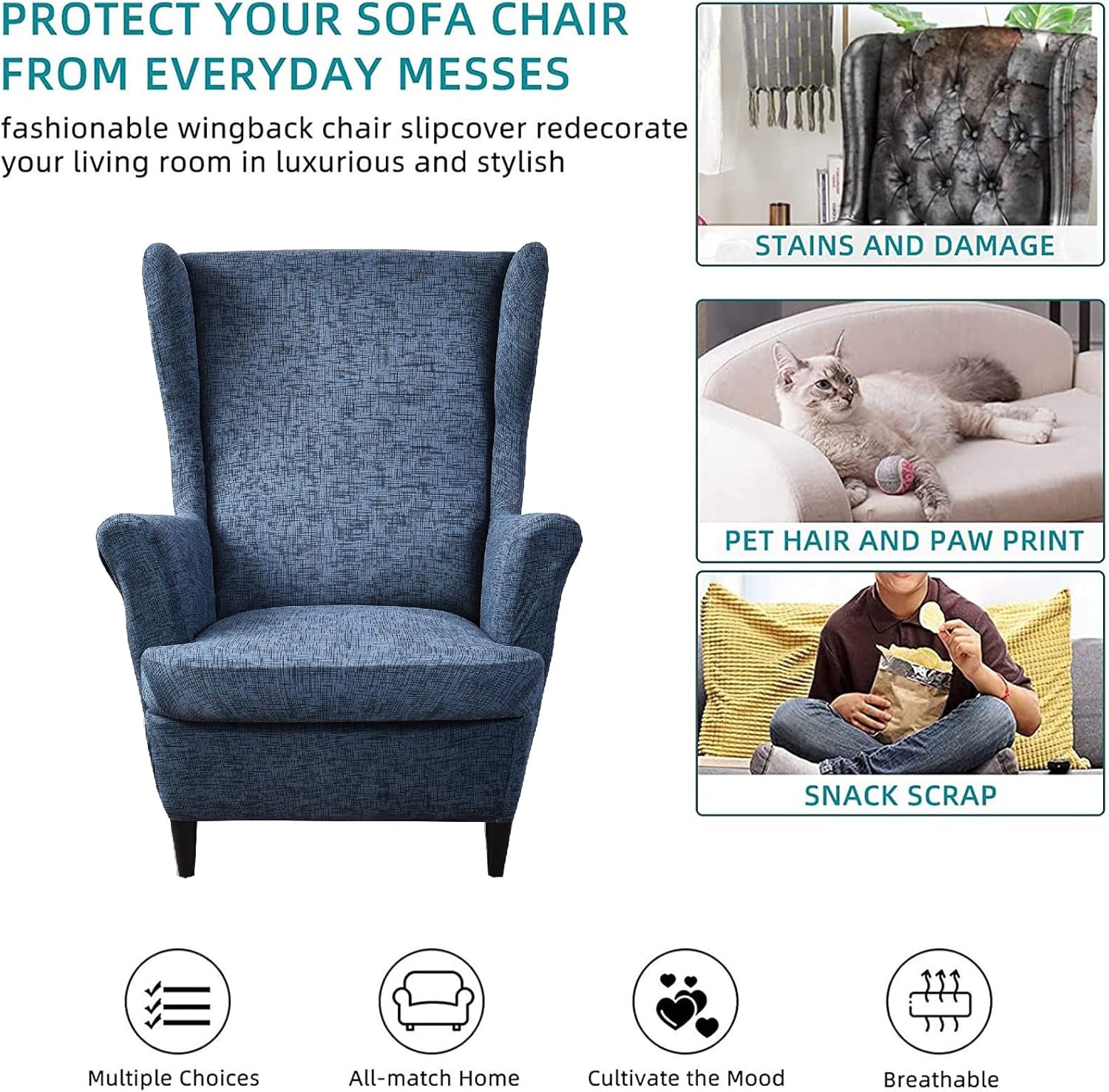 Wingback Chair Cover Slipcovers