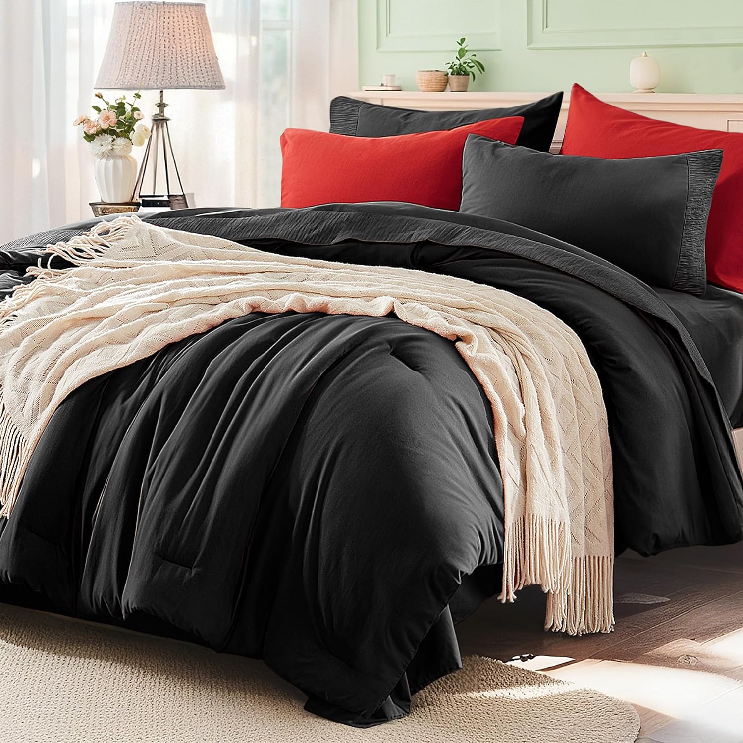 Queen Comforter Set 7 Pieces