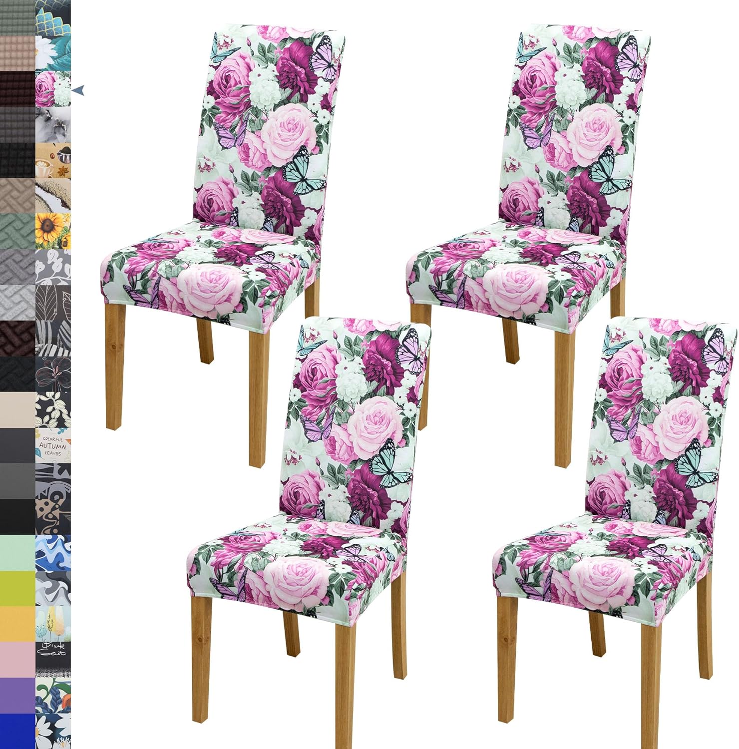 Dining Chair Cover,Dining Room Chair Covers Set of 6,Stretch Kitchen Chair Cover,Washable Dining Chair Cover,Parsons Chair Slipcovers Protective,for Home,Restaurant,Banquet(Gray)