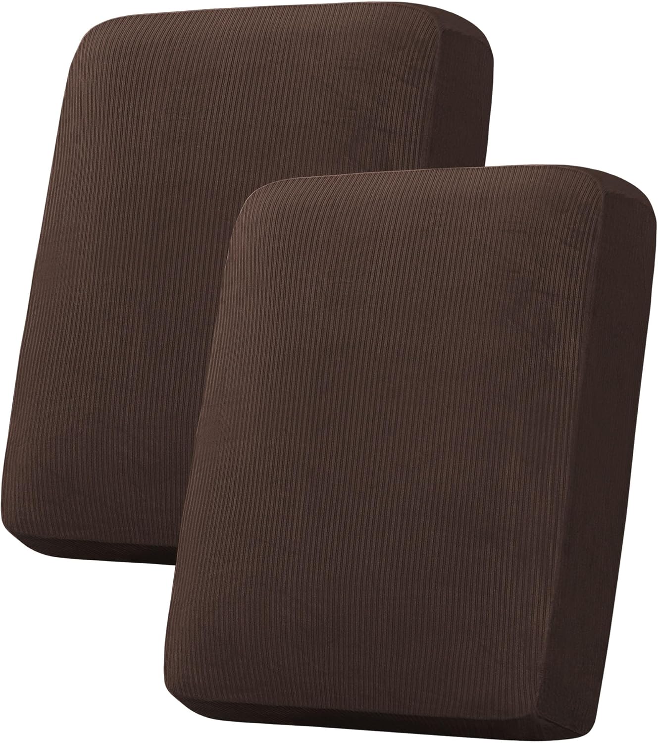 H.VERSAILTEX Velvet Stretch Couch Cushion Cover Plush Cushion Slipcover for Chair Loveseat Sofa Cushion Furniture Protector Seat Cushion Sofa Cover (3 Piece Sofa Cushion Covers, Ivory)