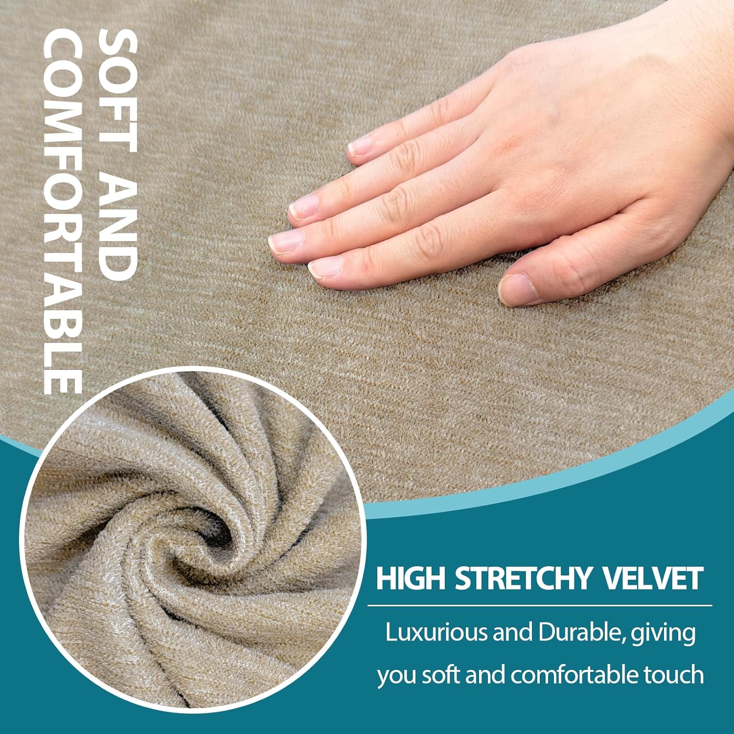 2 Pieces T Cushion Chair Covers