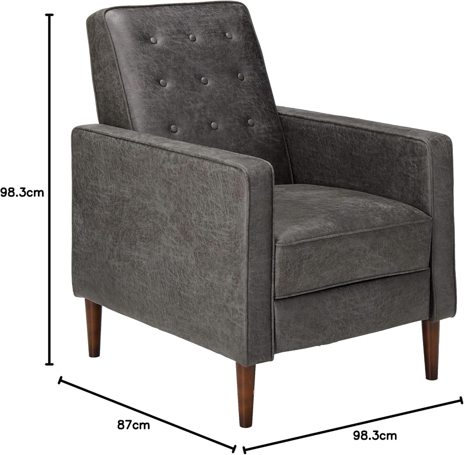 Modern Fabric Recliners, 2-Pcs Set