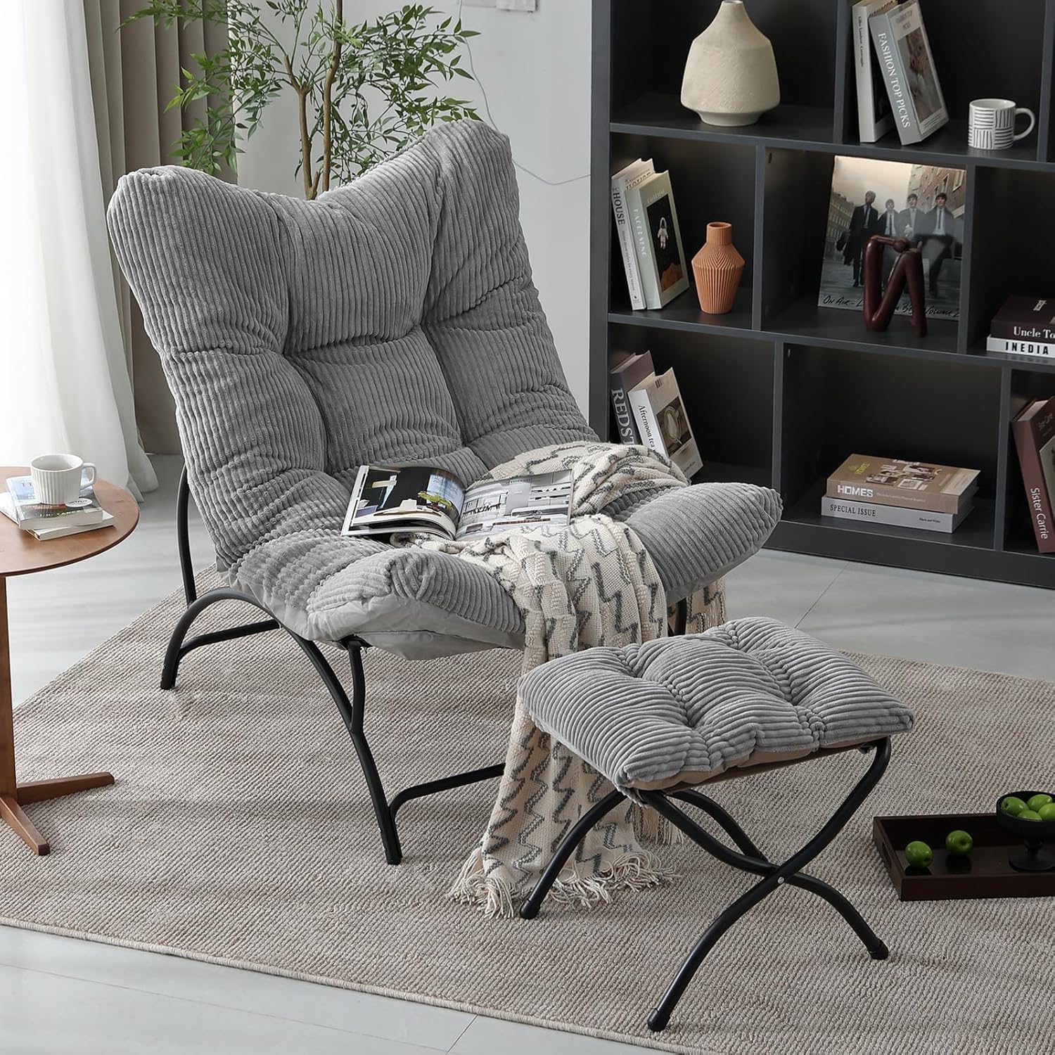 Accent Chair with Ottoman