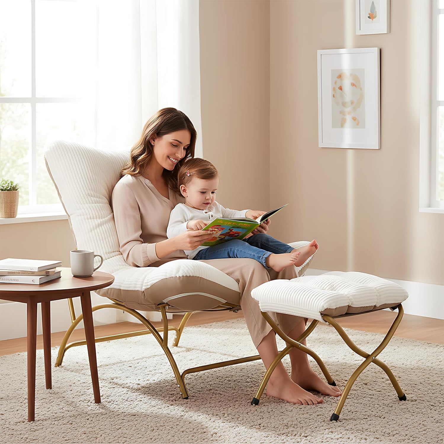 Accent Chair with Ottoman