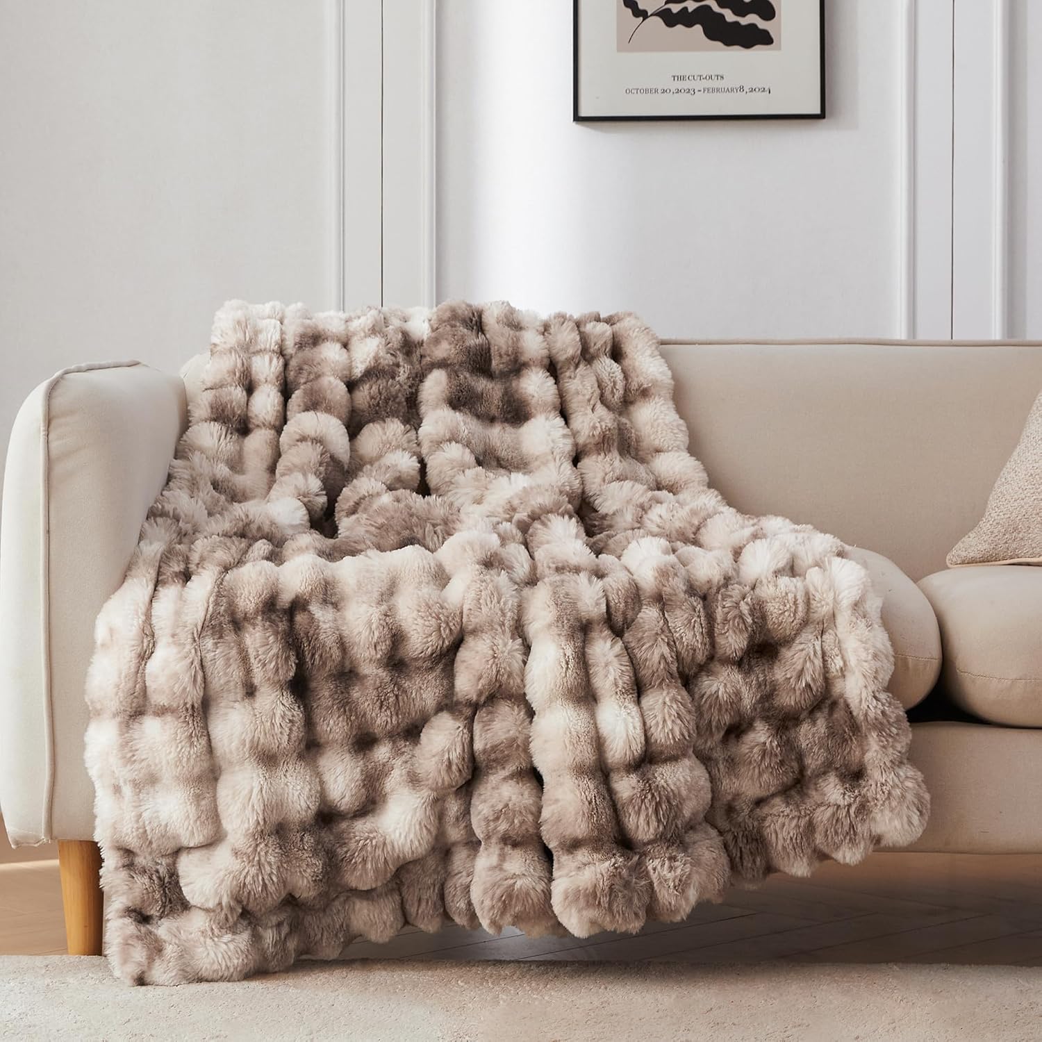 Fur Throw Blanket for Couch