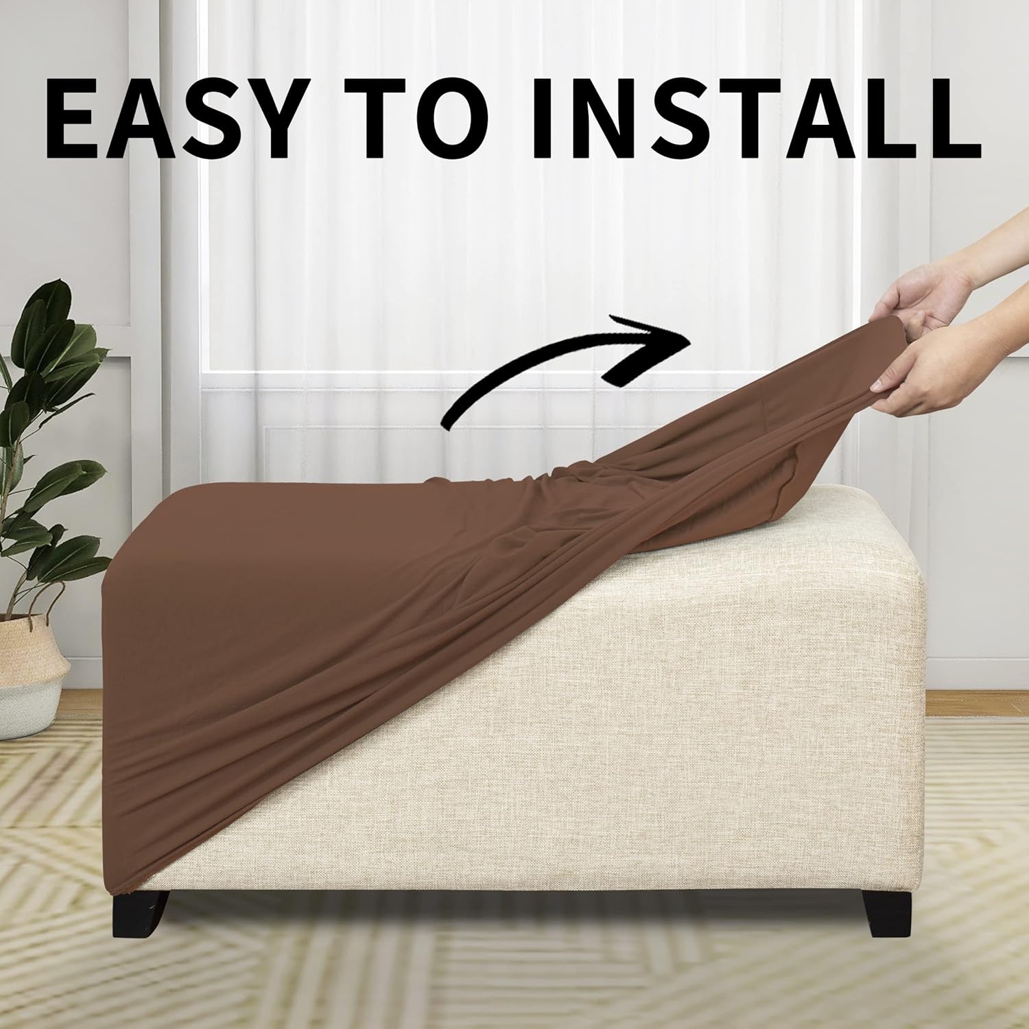 Dual Waterproof Stretch Ottoman Cover