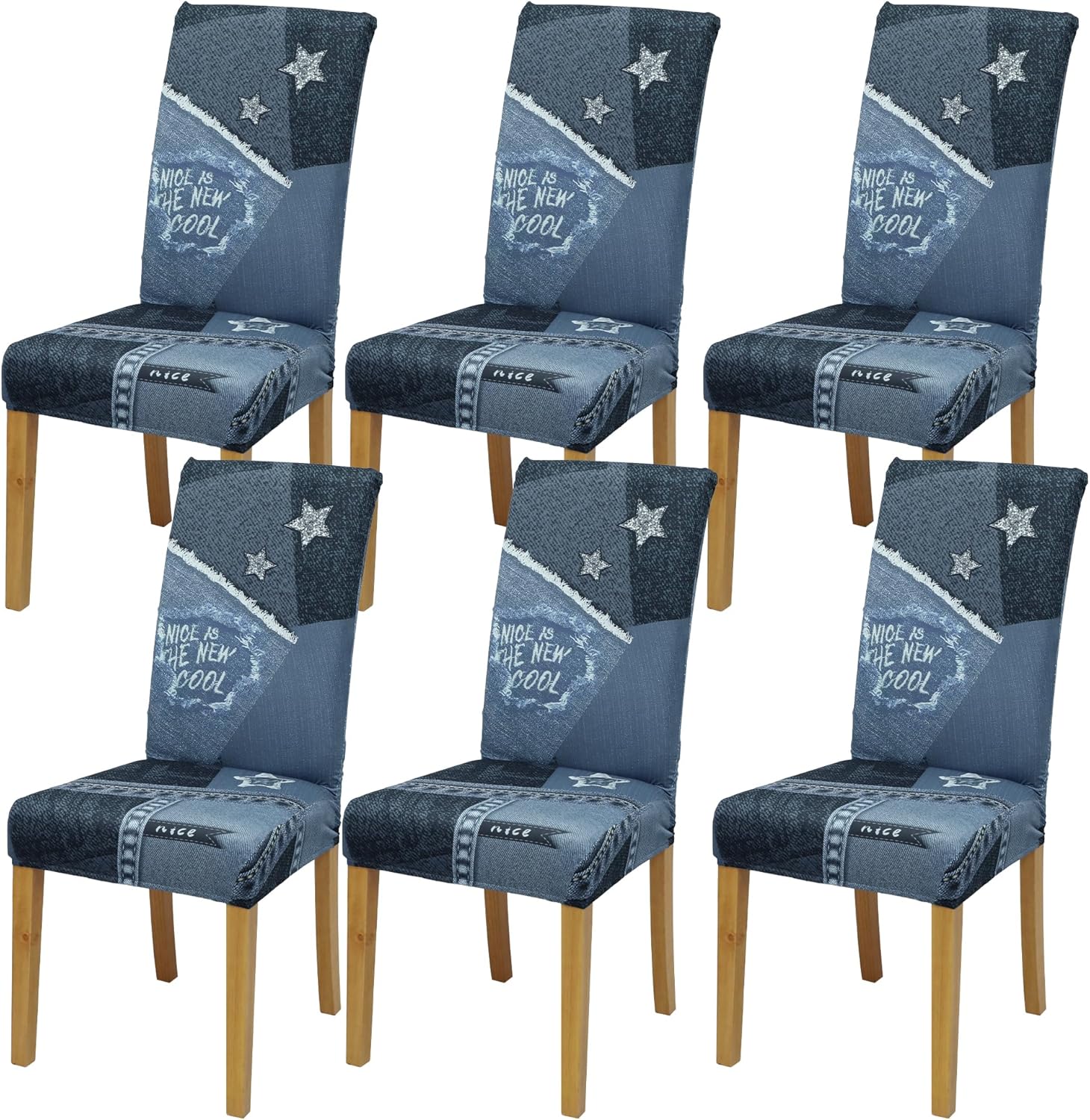 Dining Chair Cover,Dining Room Chair Covers Set of 6,Stretch Kitchen Chair Cover,Washable Dining Chair Cover,Parsons Chair Slipcovers Protective,for Home,Restaurant,Banquet(Gray)