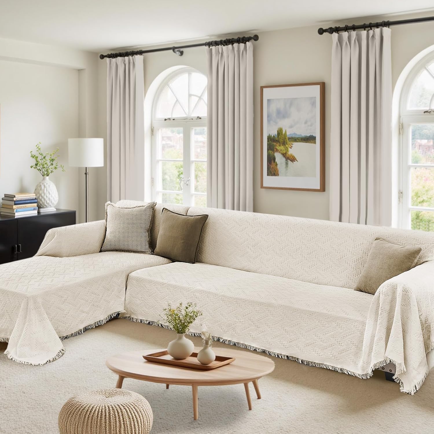 Couch Covers 2 Pieces L Shaped Sofa Cover