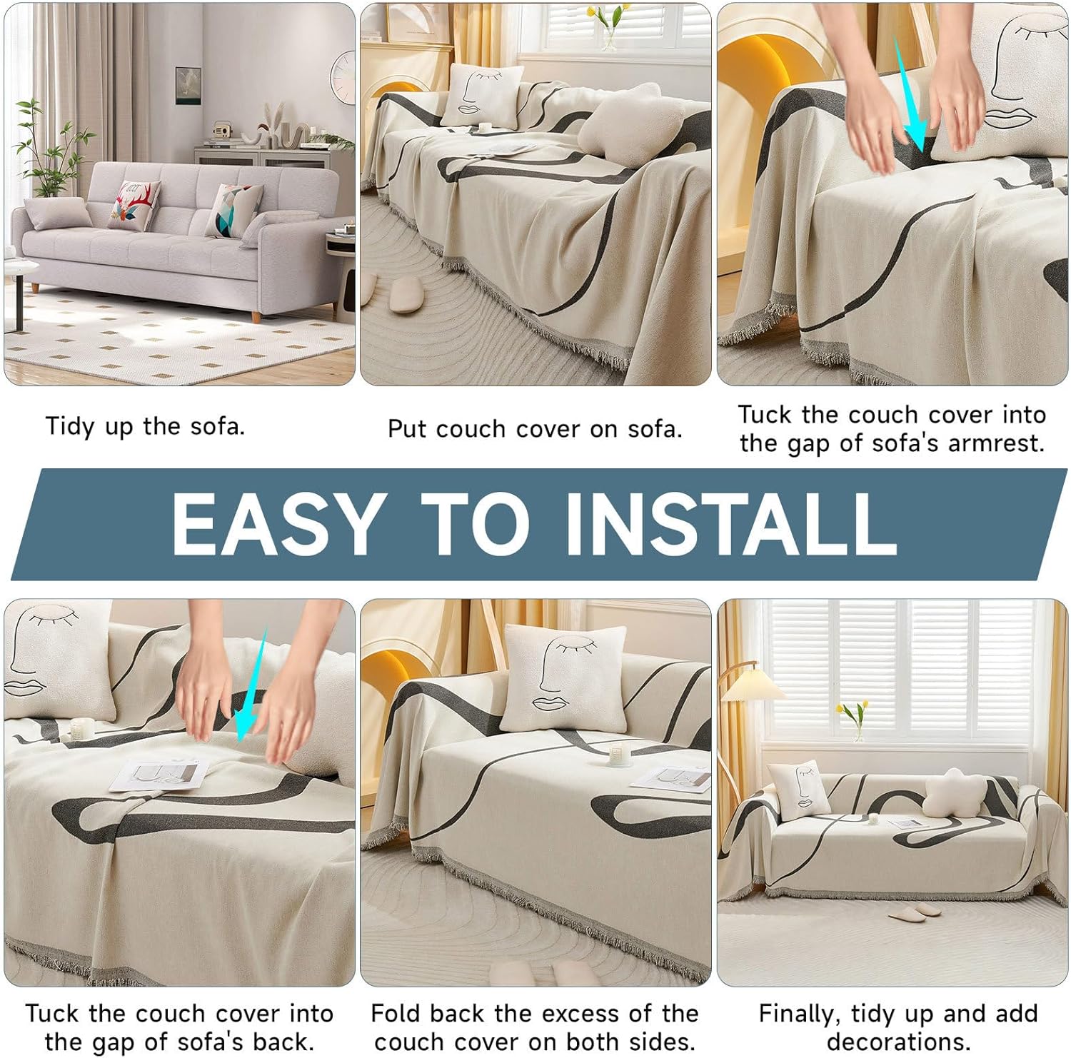 VClife Boho Couch Cover Sofa Covers