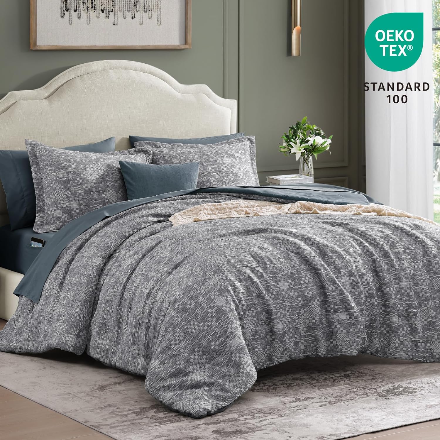 Charcoal Grey Queen Comforter Set