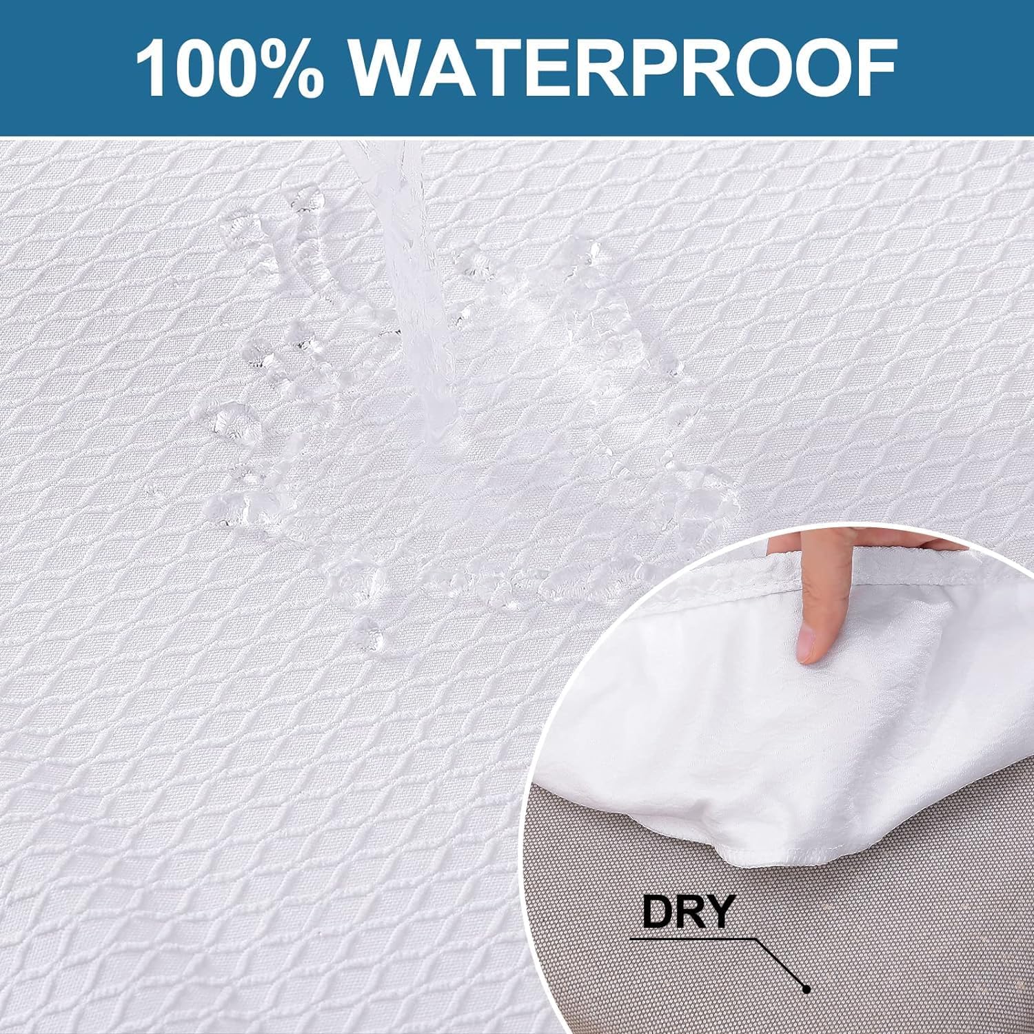 Smiry Waterproof Seat Covers for Dining Room Chairs Set of 4, Stretch Jacquard Removable Washable Chair Seat Slipcovers Protector, No Rear Covers, Beige