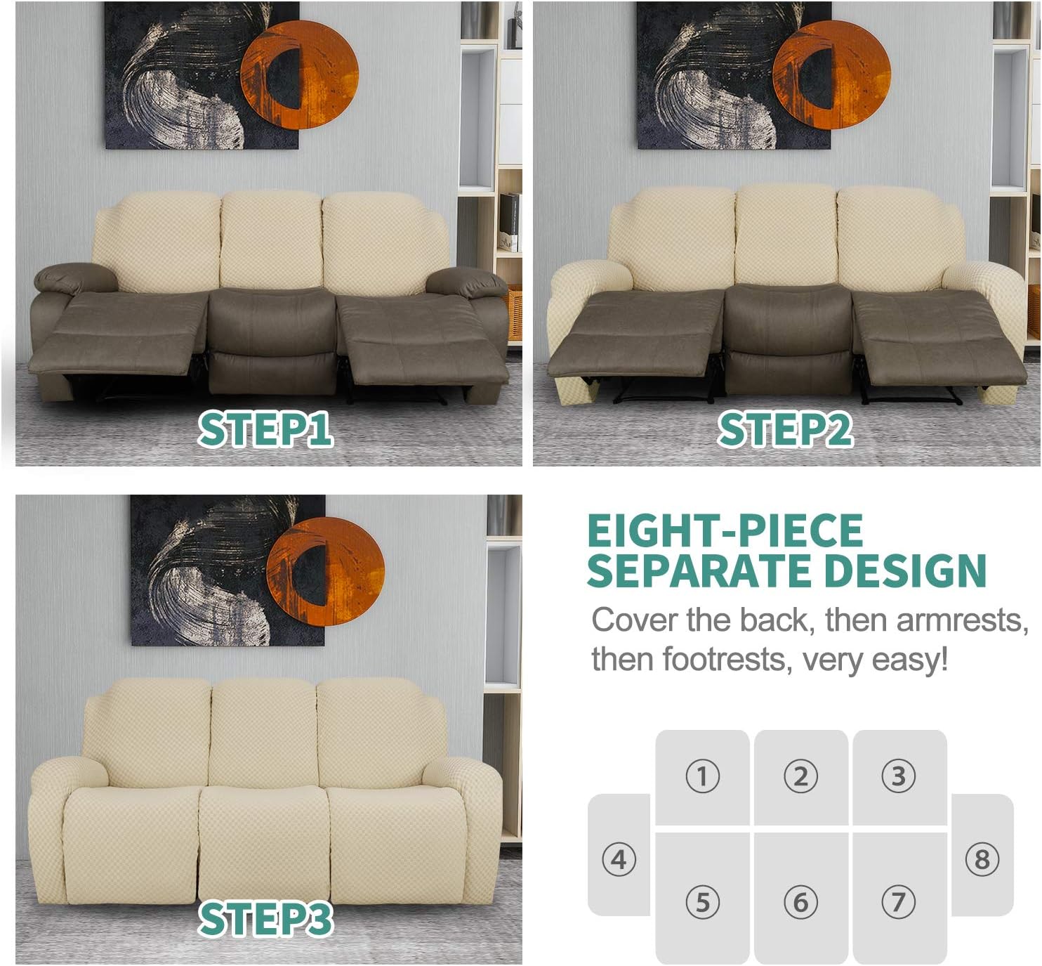 Stretch Loveseat Recliner Slipcover
