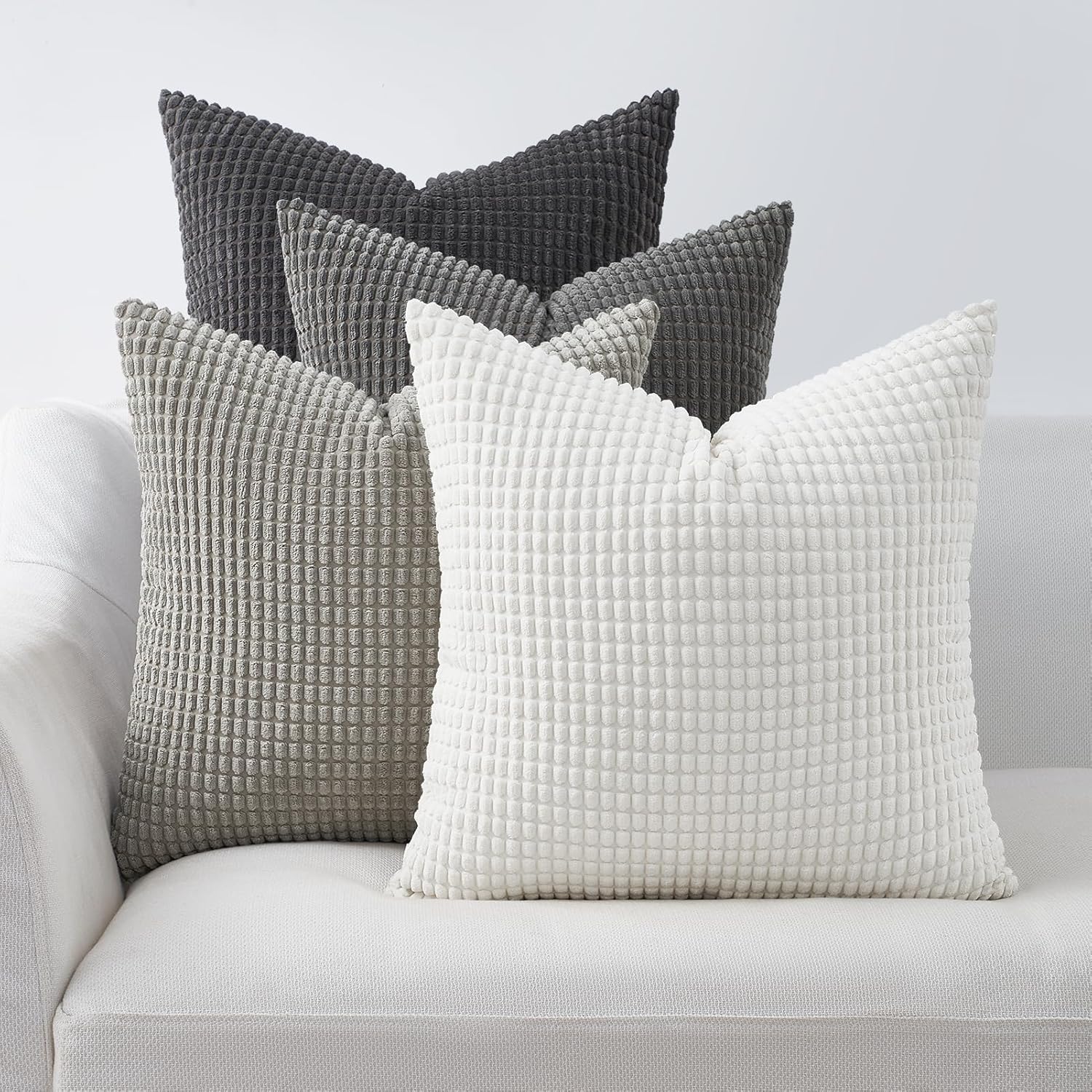 Grey Couch Pillow Covers for Living Room