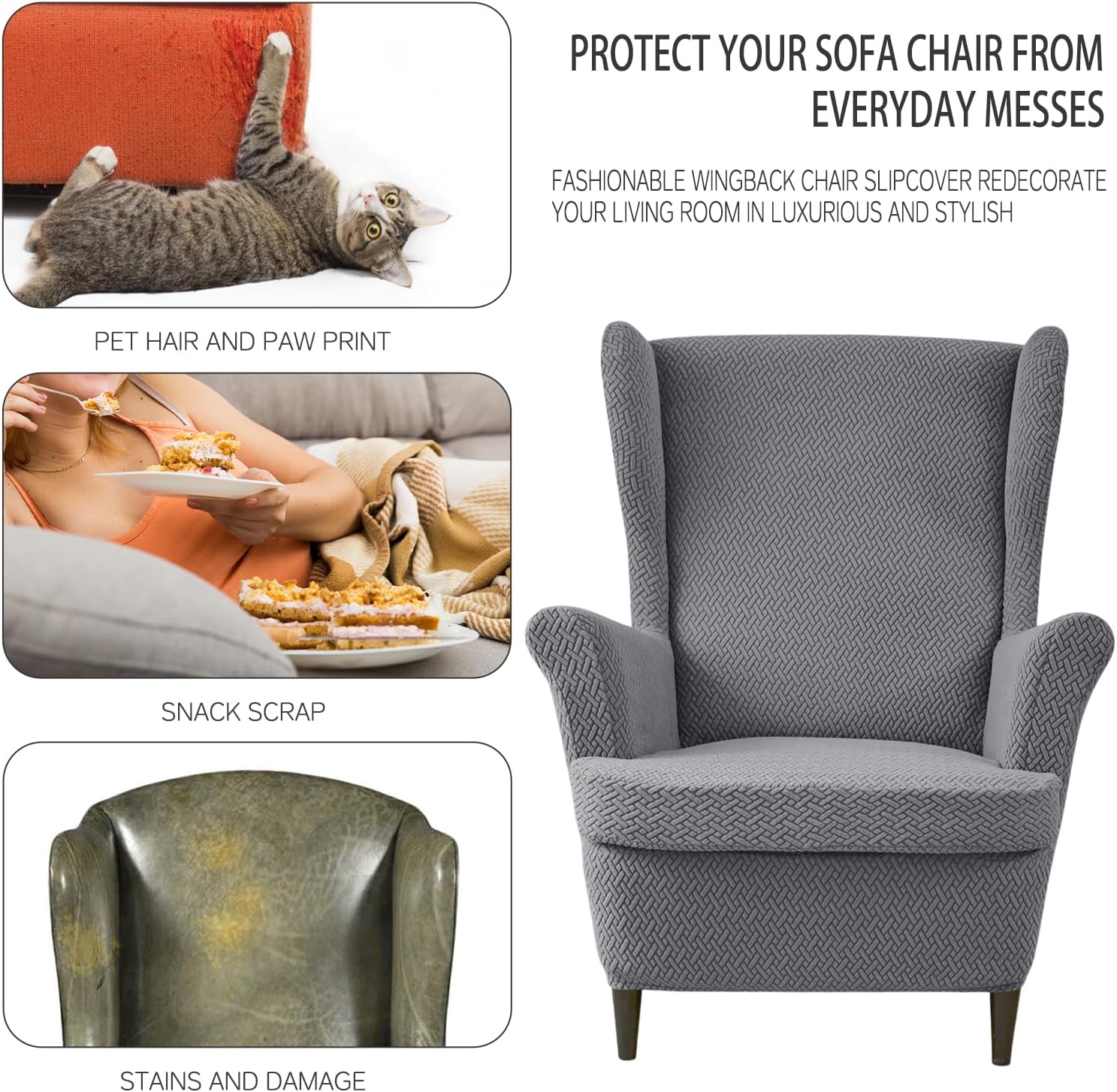 Wingback Chair Cover