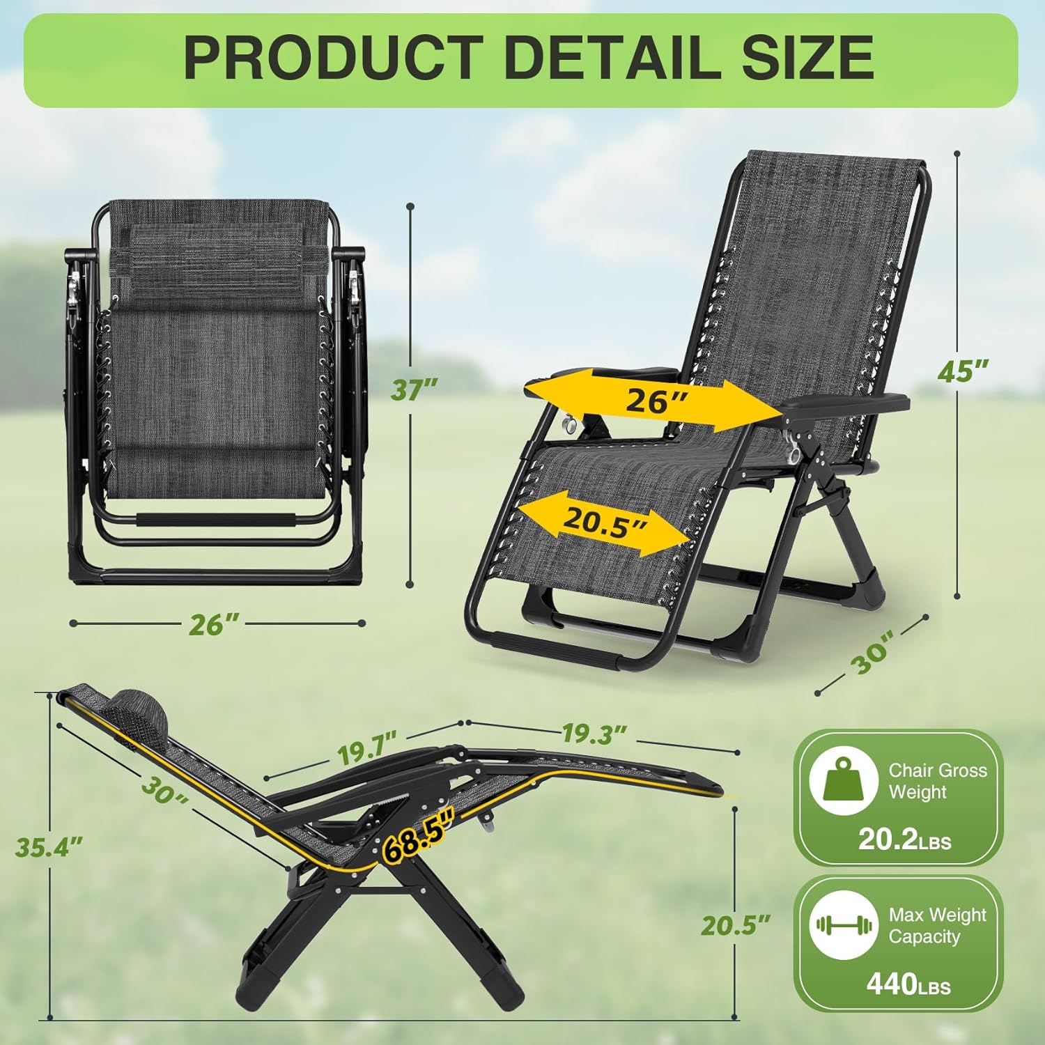 Reclining Camping Lounge Chair