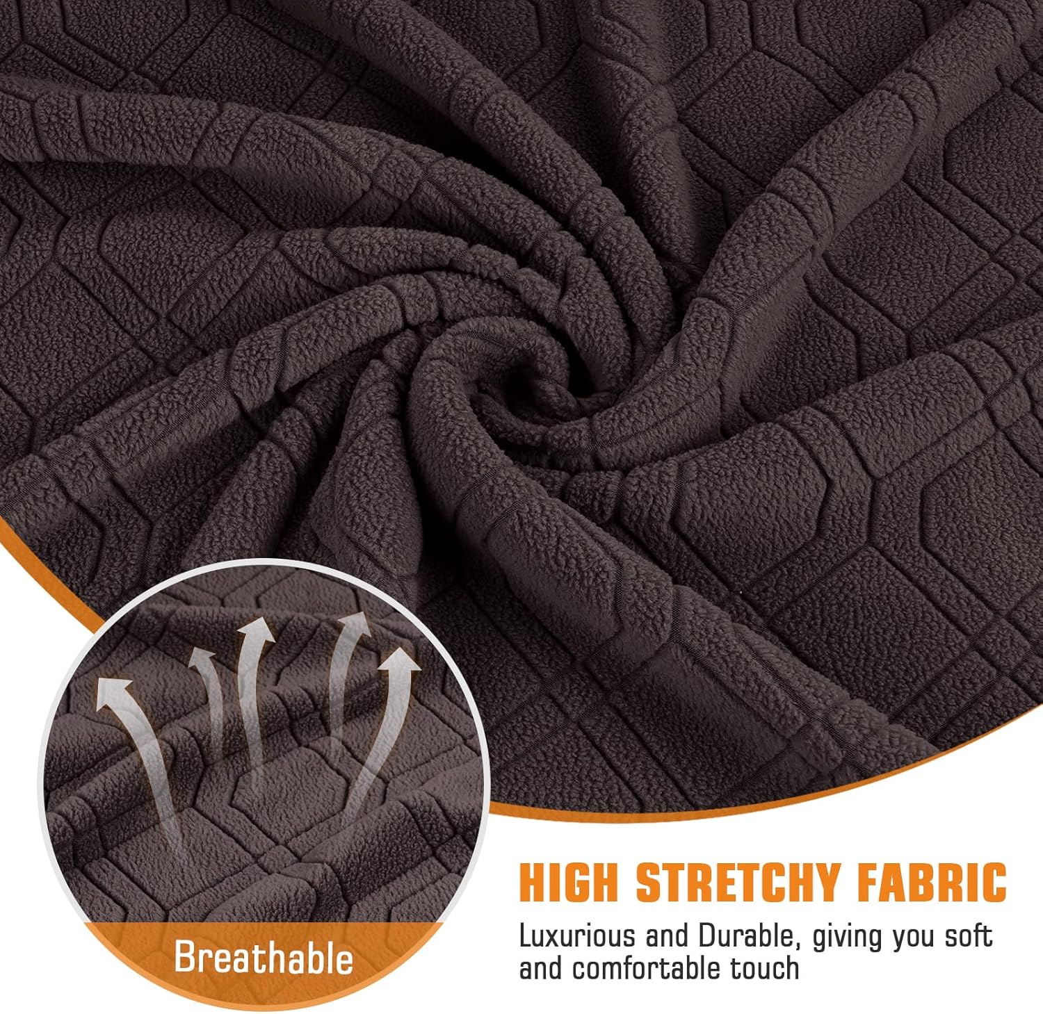 VANSOFY Recliner Chair Cover, 3-Pieces Stretch Recliner Covers for Recliner Chair Soft Reclining Chair Slipcover Furniture Protector for Dogs Cats(Dark Gray)