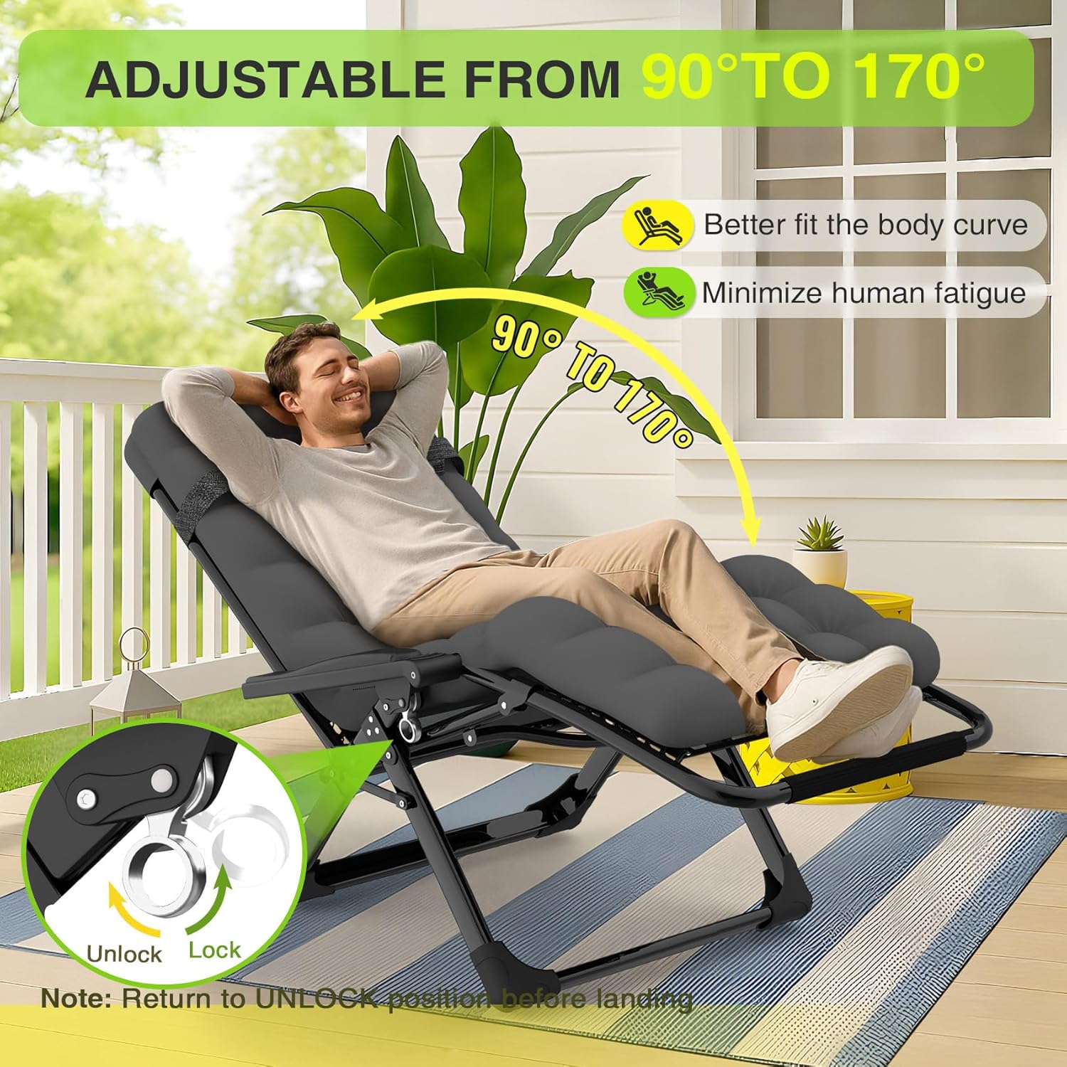 Reclining Camping Lounge Chair