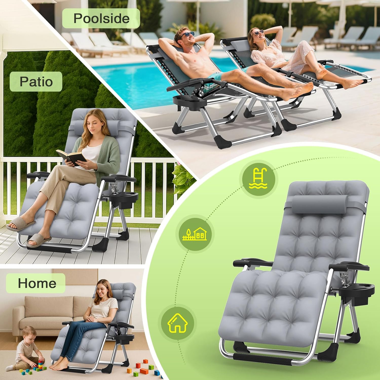 Reclining Camping Lounge Chair
