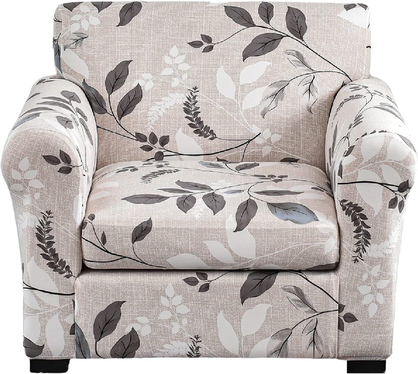 KRFOONN 2 Piece Chair Covers Printed Sofa Covers Couch Covers Washable Armchair Sofa Couch Slipcover Furniture Protector with Elastic Bottom for Living Room (Armchair, 23), Small
