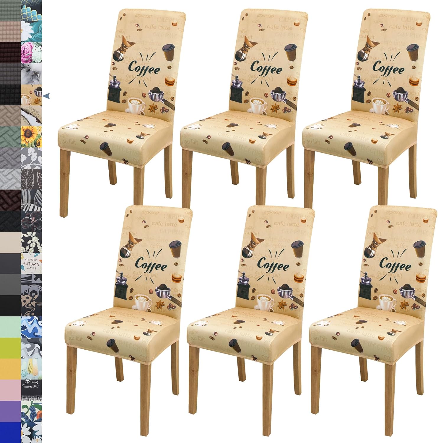 Dining Chair Cover,Dining Room Chair Covers Set of 6,Stretch Kitchen Chair Cover,Washable Dining Chair Cover,Parsons Chair Slipcovers Protective,for Home,Restaurant,Banquet(Gray)