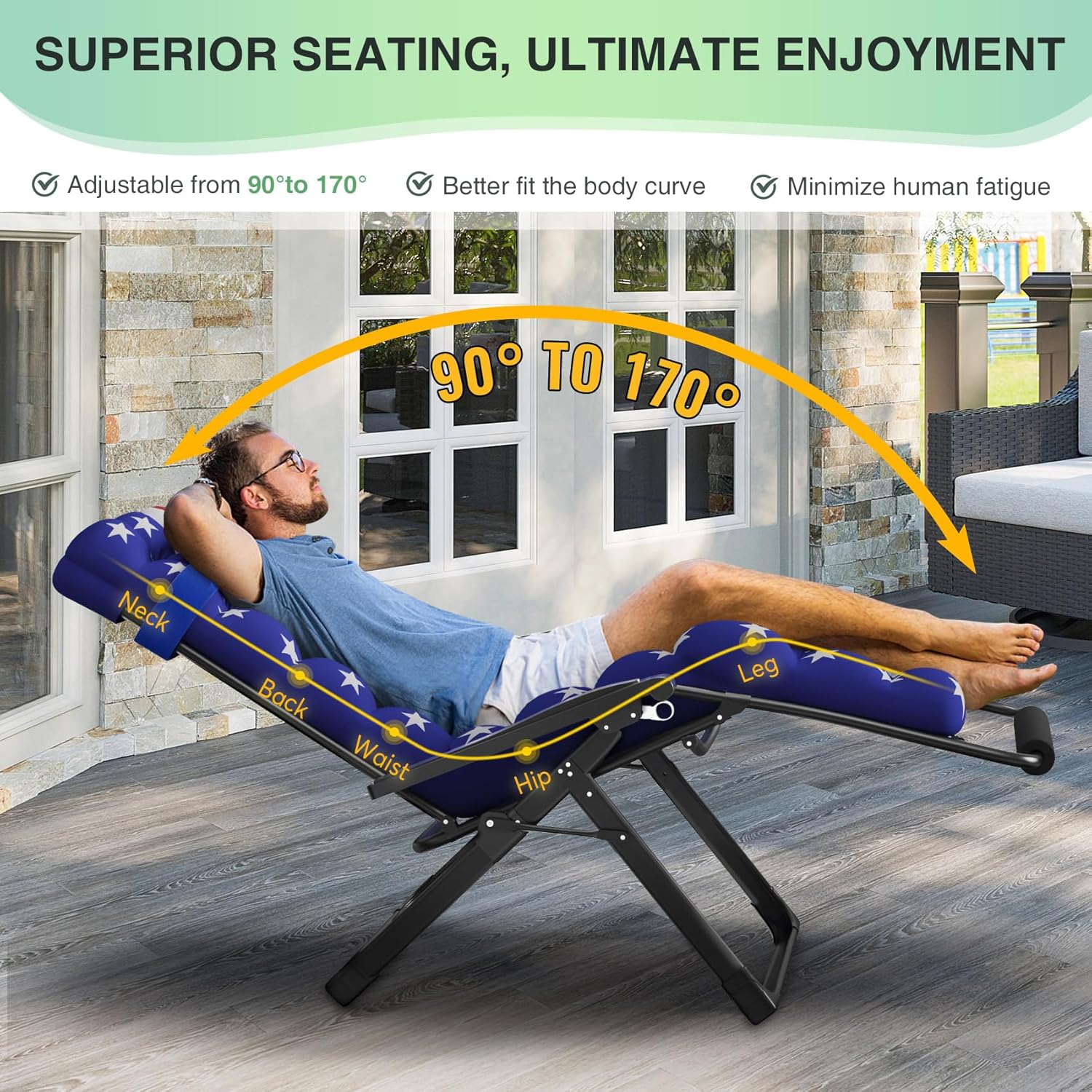 Reclining Camping Lounge Chair