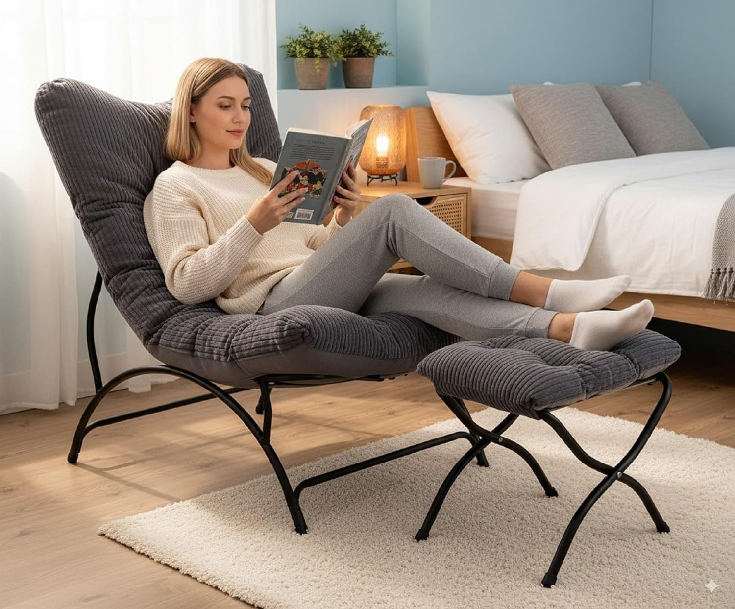 Accent Chair with Ottoman