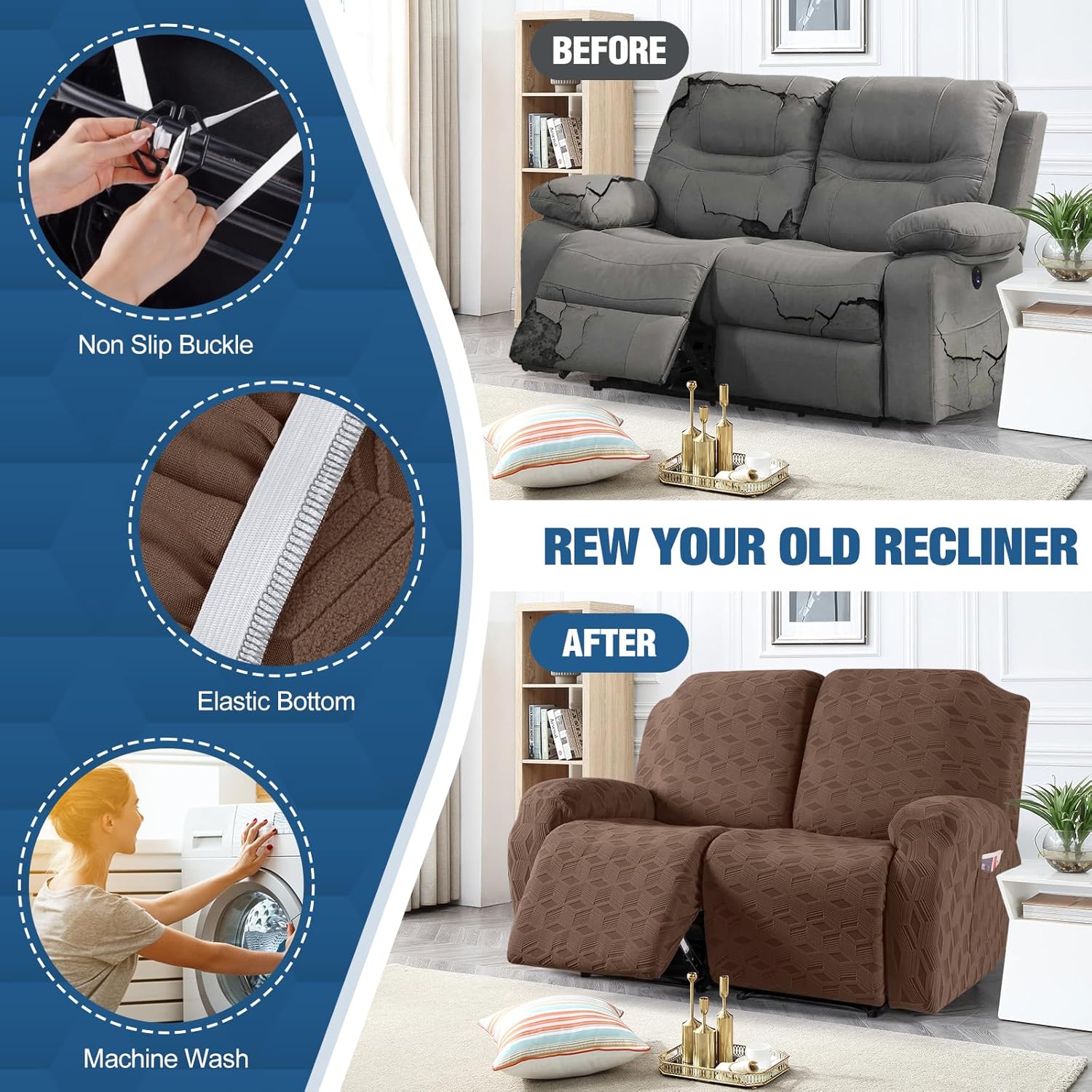 Recliner Sofa Covers Stretch Reclining Couch Cover