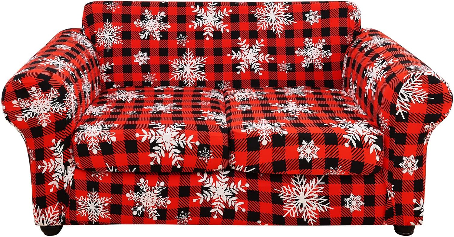 hyha Couch Covers, Chair/Sofa Covers, Floral Pattern, Stretch, Printed, 2 Pieces, Armchair Slipcover, Separate Couch Cushion Slipcover, Furniture Protector for Dogs(Armchair, Paisley Floral)