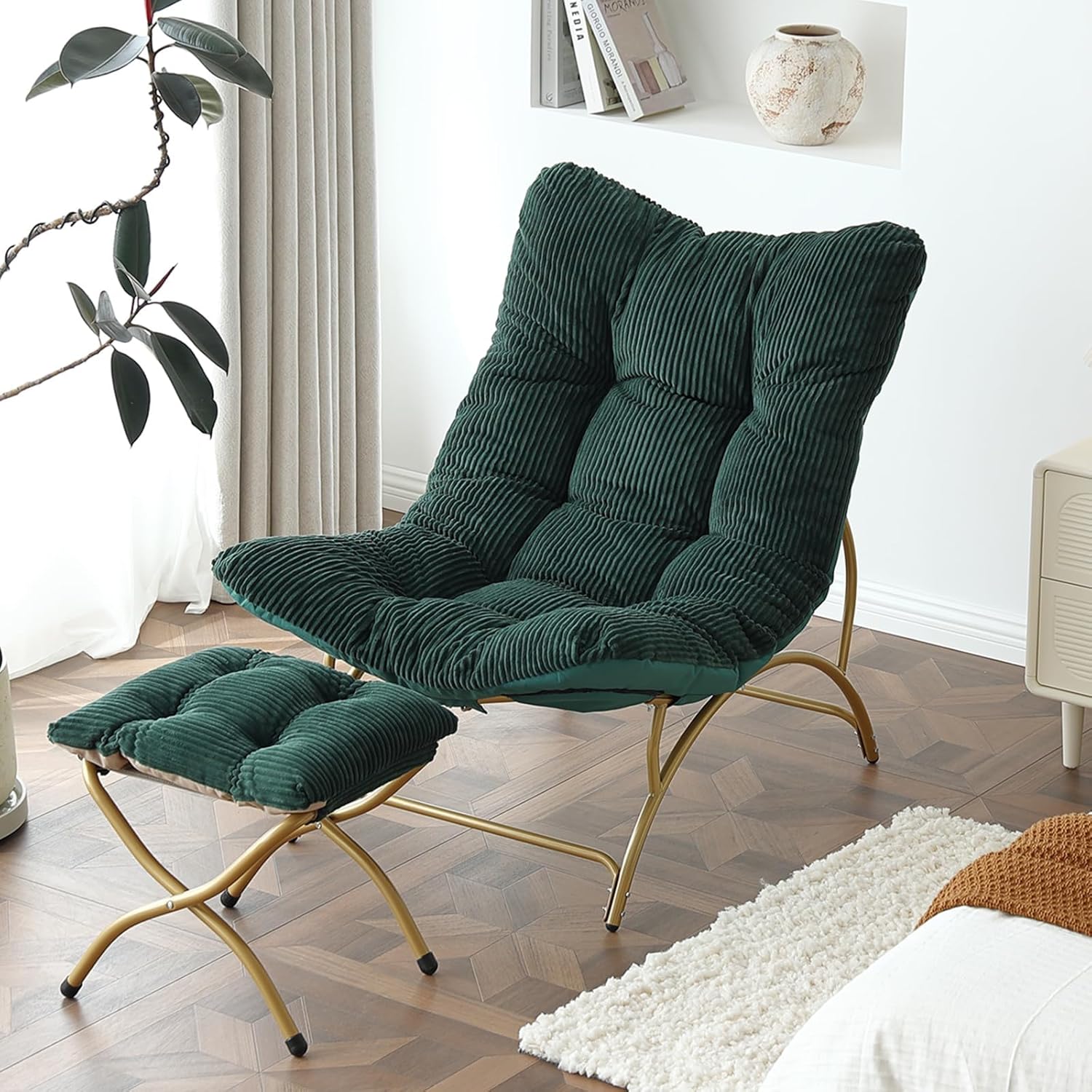 Accent Chair with Ottoman