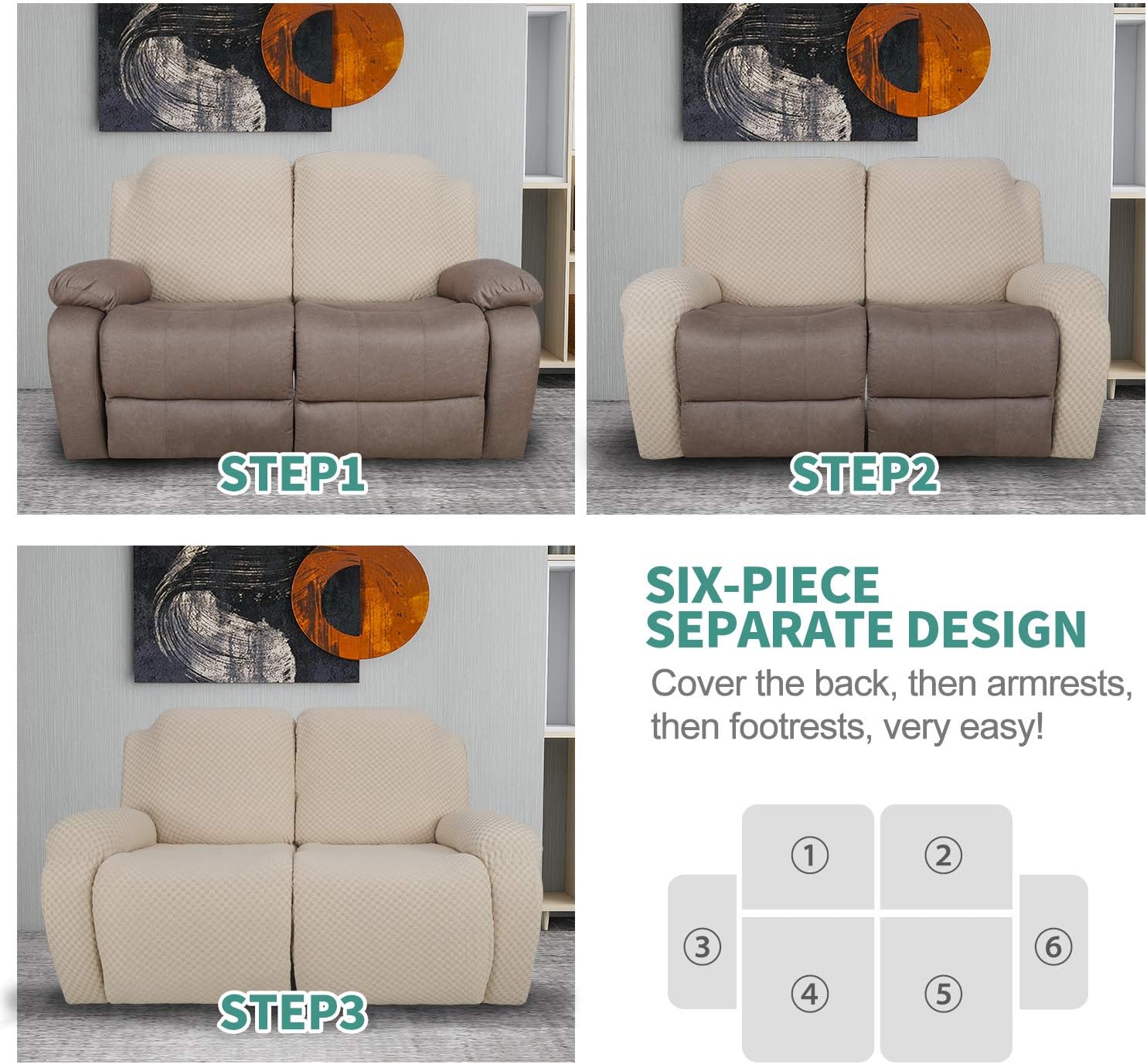 Stretch Loveseat Recliner Slipcover