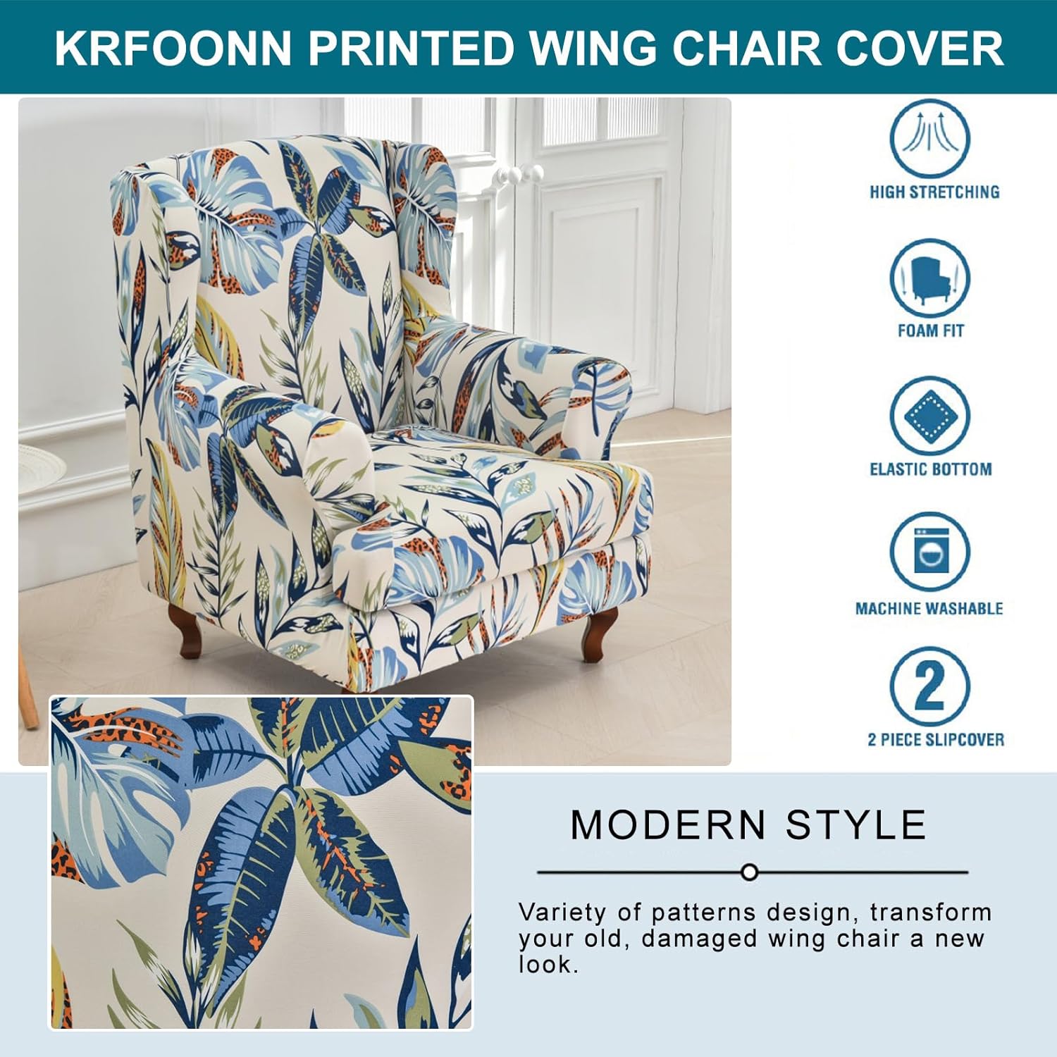 Wingback Chair Cover Slipcovers