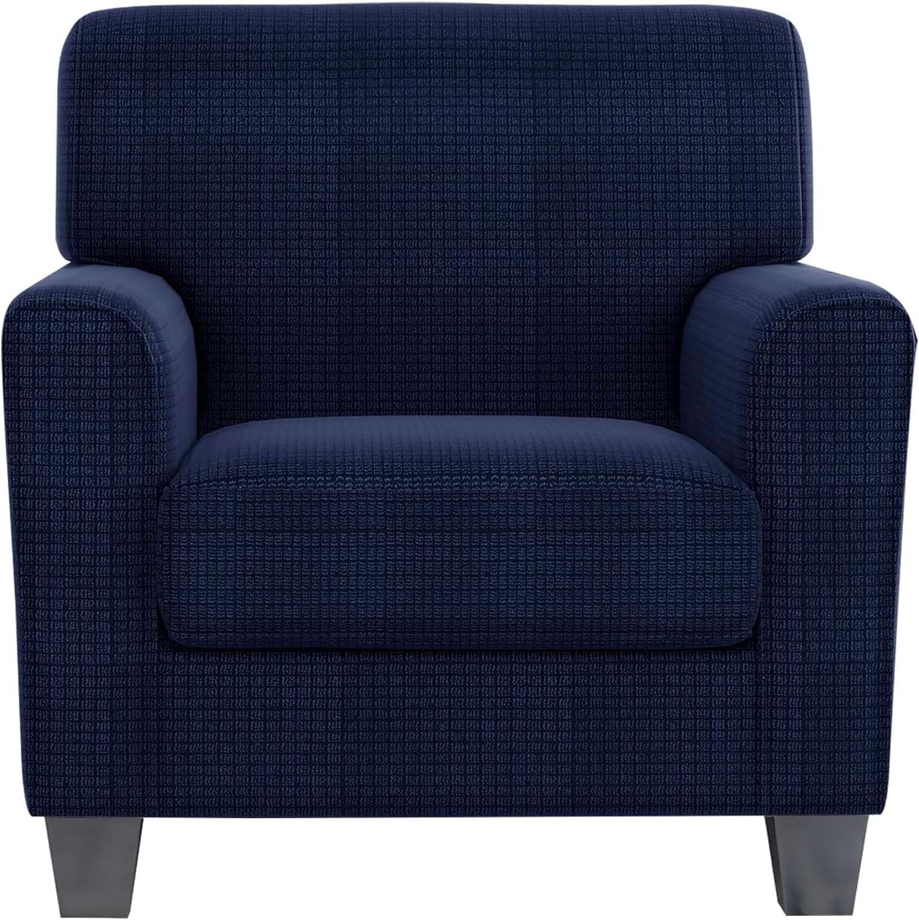 ZNSAYOTX 2 Piece Chair Covers for Living Room with Arms Anti Slip Stretch Arm Chair Slipcovers Sofa Armchair Slipcover Machine Washable Furniture Protector (Black and White, Chair)