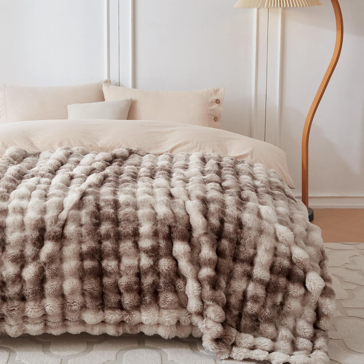 Fur Throw Blanket for Couch