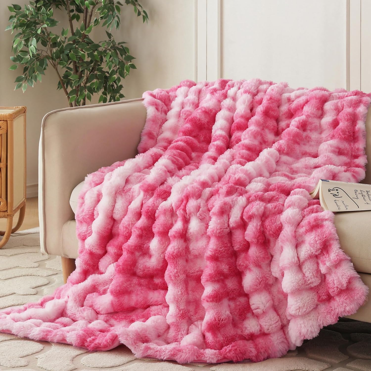 Fur Throw Blanket for Couch