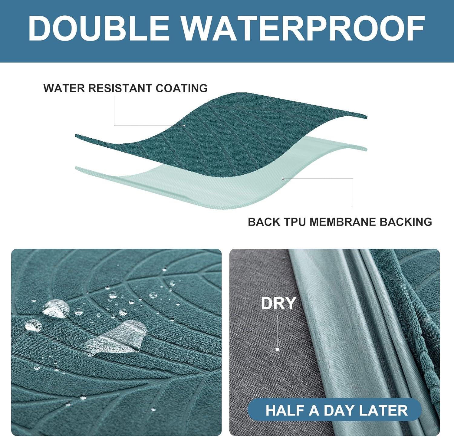 Genina 100% Waterproof Chair Covers for Dining Room Set of 4, Stretch Parson Chair Slipcovers for Kitchen Chairs, Washable Chair Protectors, Leaves-Warm Gray