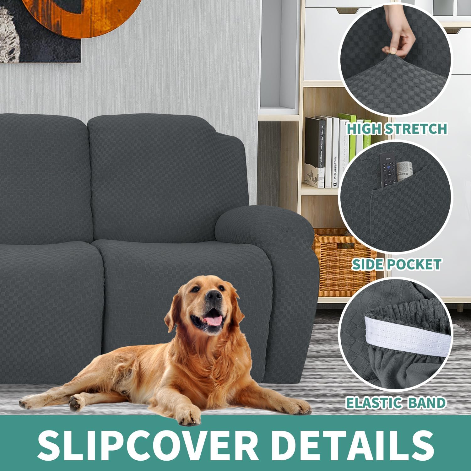 Stretch Loveseat Recliner Slipcover