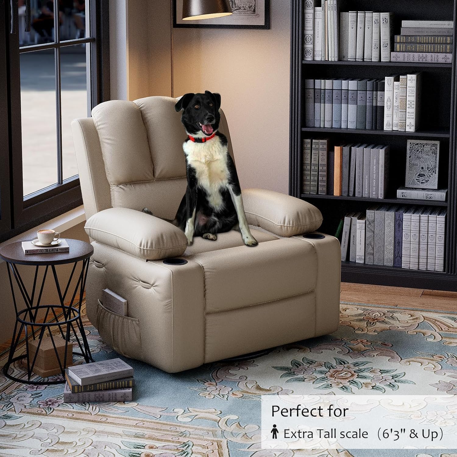 Leather Recliner Chair, Manual Recliner