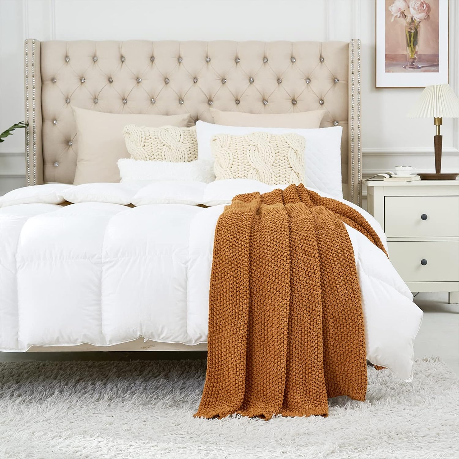 Cable Knit Throw Blanket