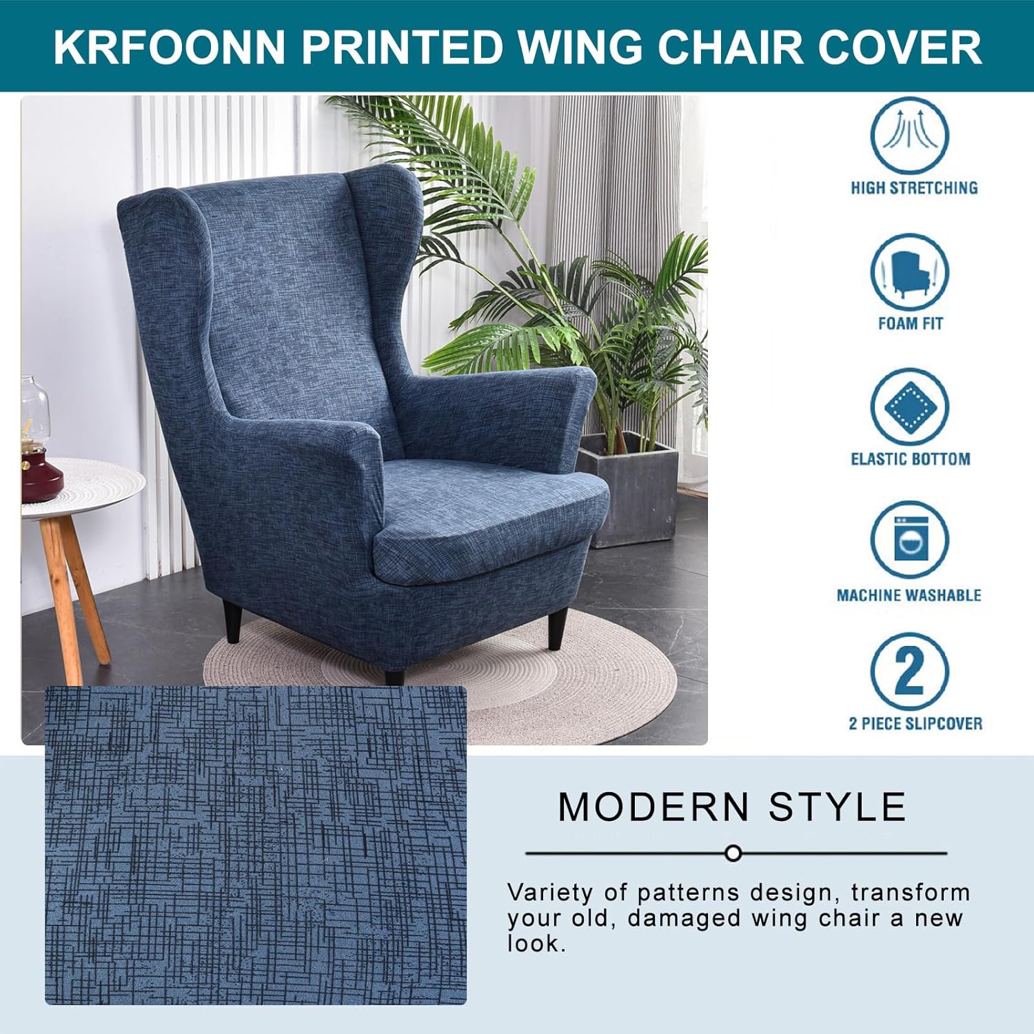 Wingback Chair Cover Slipcovers