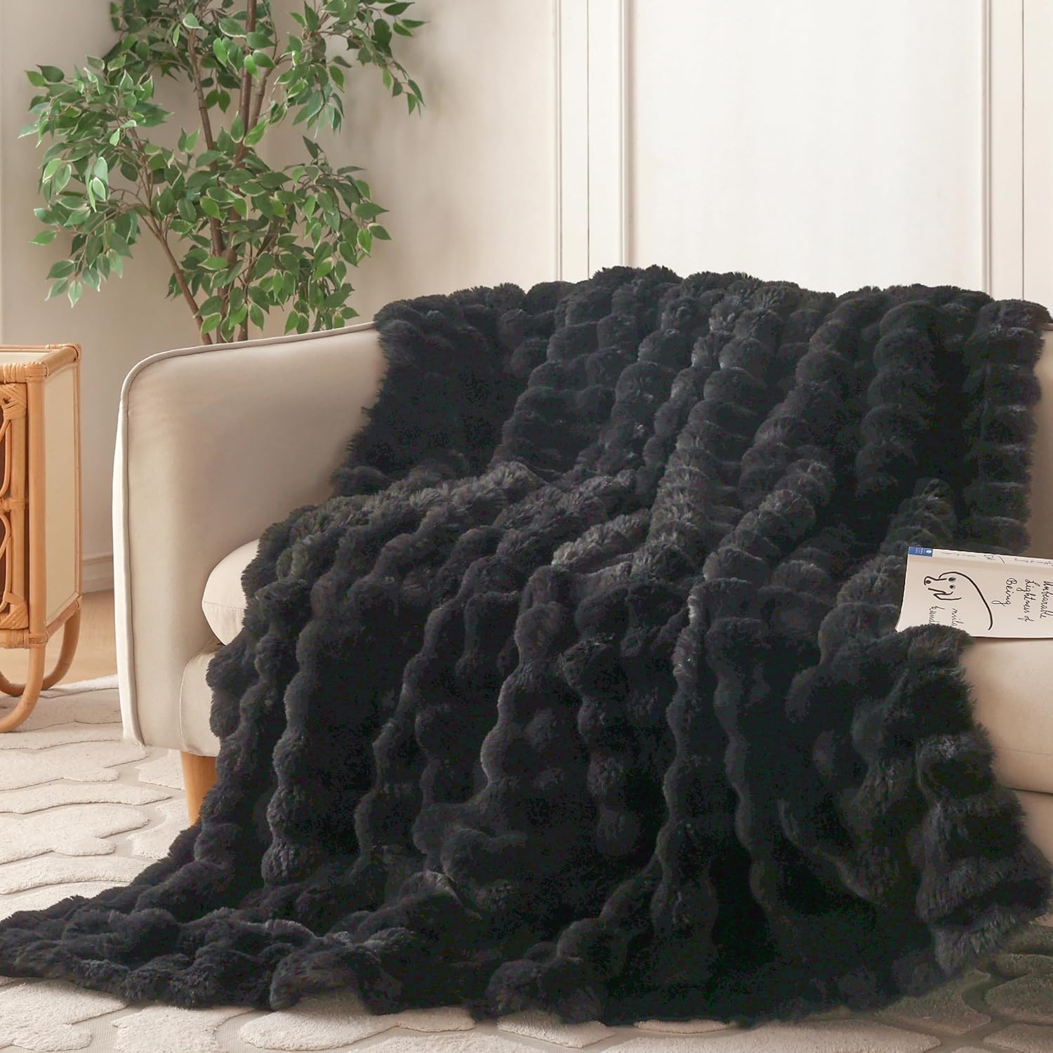 Fur Throw Blanket for Couch