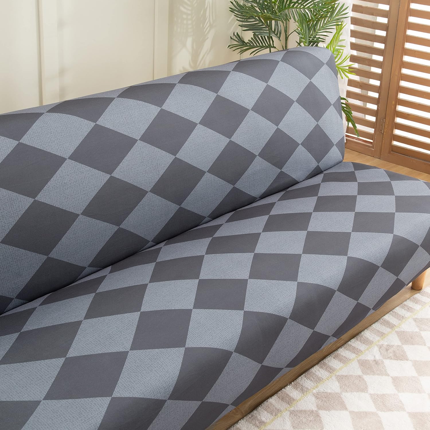 Armless Futon Slipcovers Stretch Folding Sofa