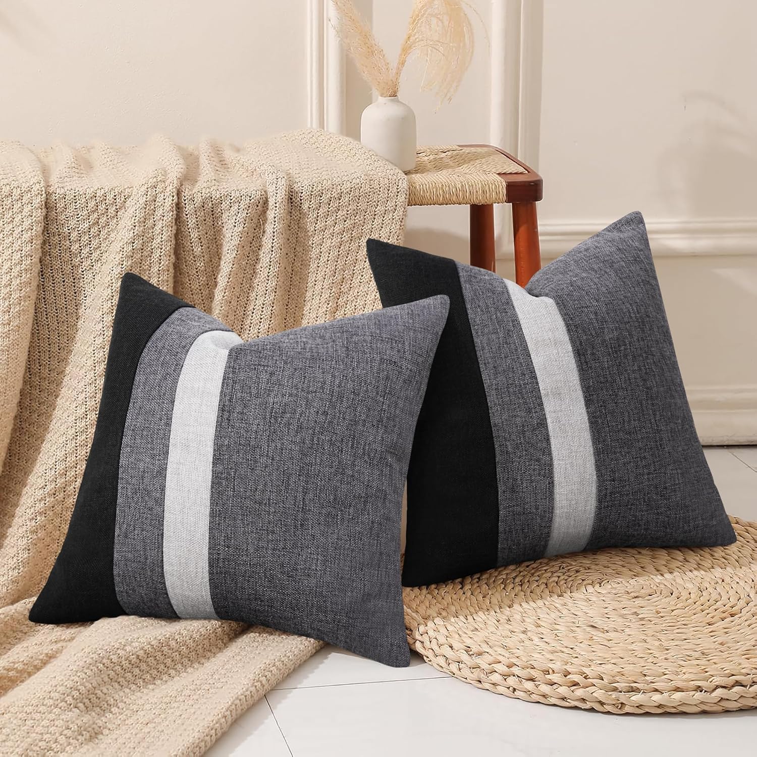 Set of 2 Linen Pillow Covers