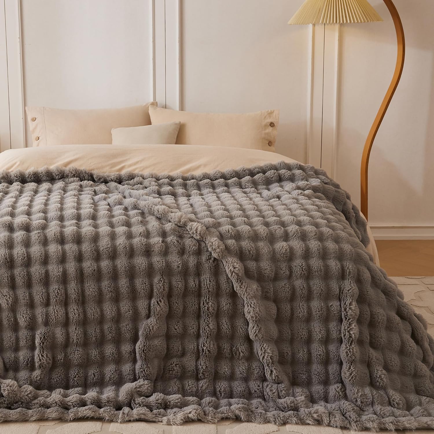 Fur Throw Blanket for Couch