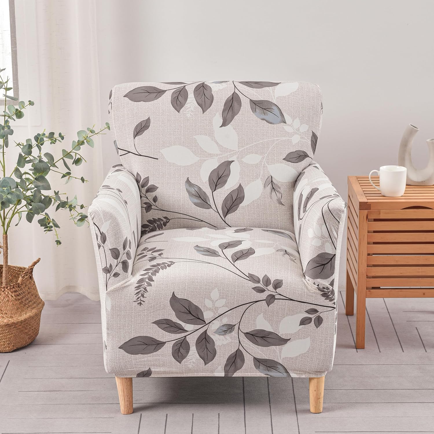 Printed Banquet Armchair Slipcovers Soft Chair Covers Armchair 1-Piece Stretch Chair Covers for Living Room Nonslip Outdoor Armchair Slipcover Kids Pets Friendly Furniture Protector,01